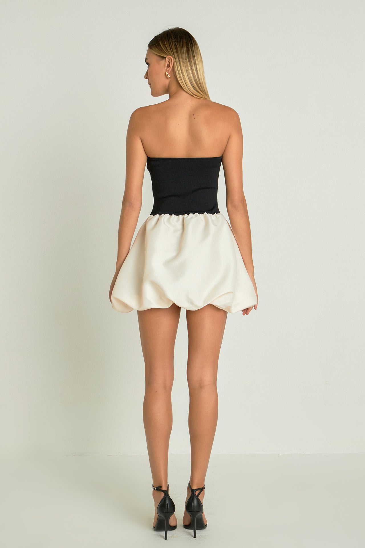 ENDLESS ROSE - Strapless Voluminous Mini Dress - DRESSES available at Objectrare