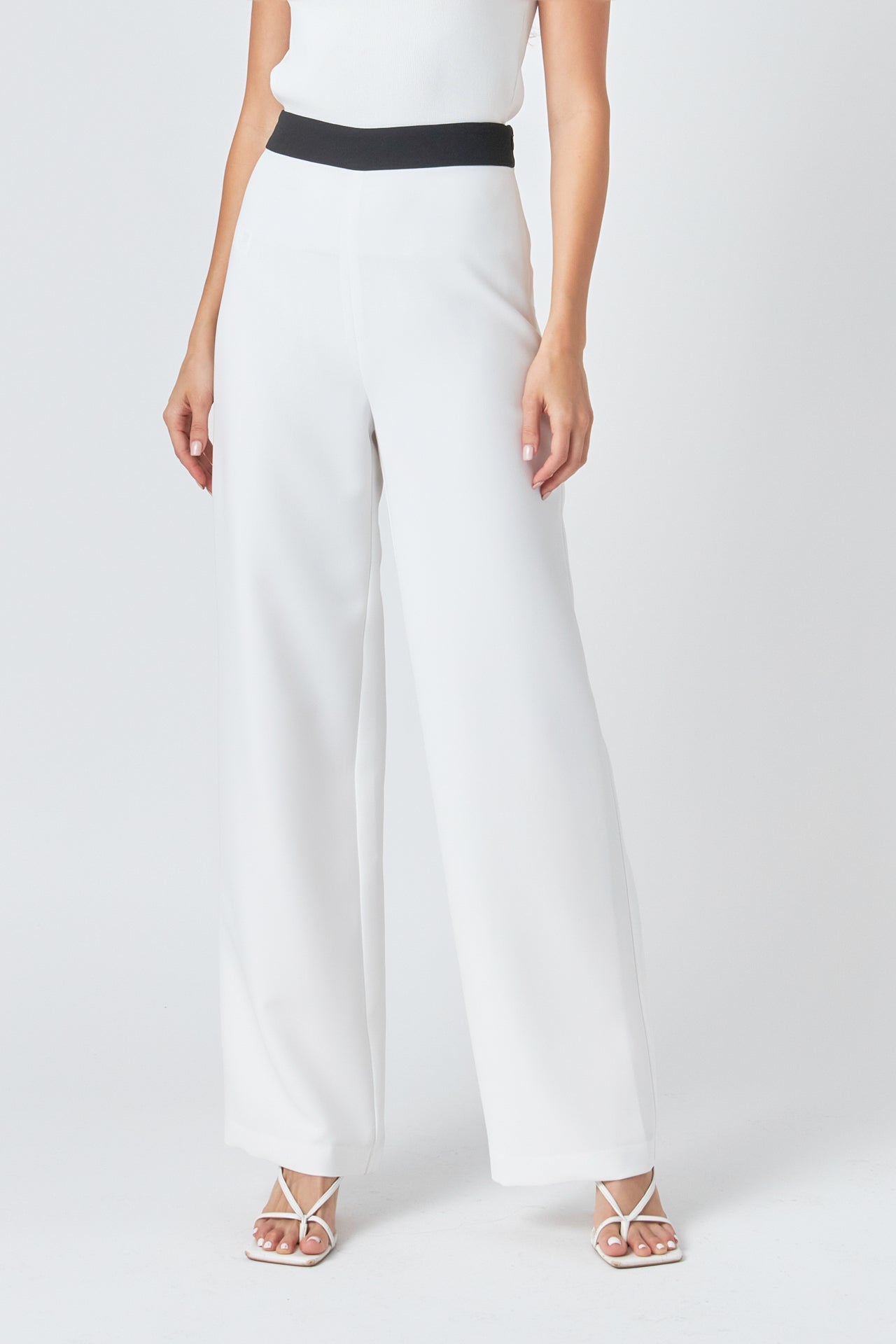 ENDLESS ROSE - Contrast band Relaxed Pants - PANTS available at Objectrare