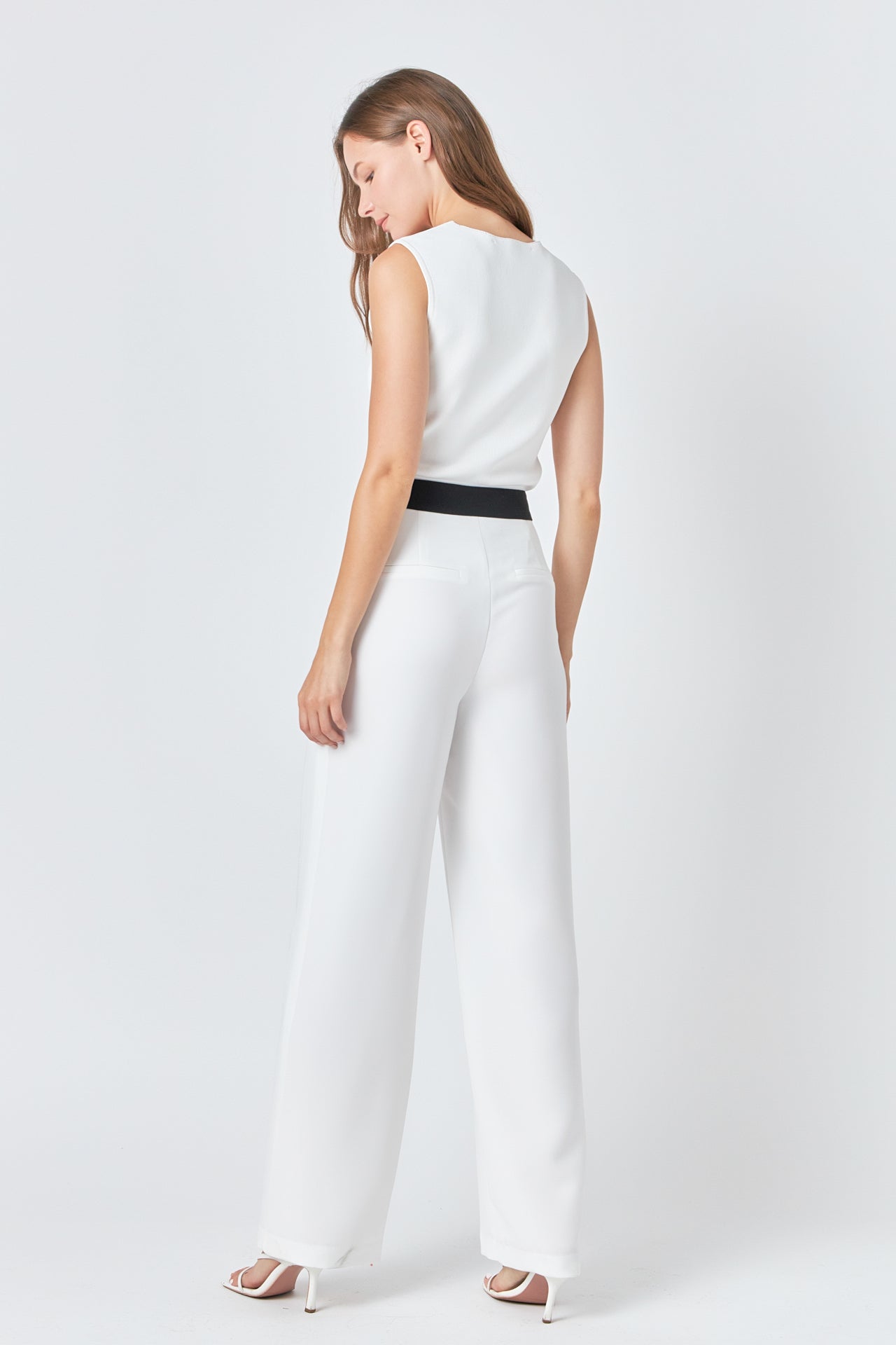 ENDLESS ROSE - Contrast band Relaxed Pants - PANTS available at Objectrare