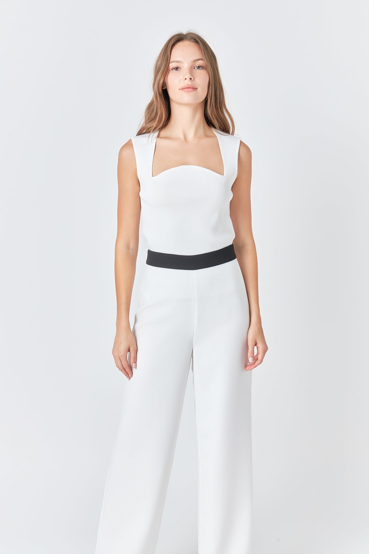 ENDLESS ROSE - Contrast band Relaxed Pants - PANTS available at Objectrare