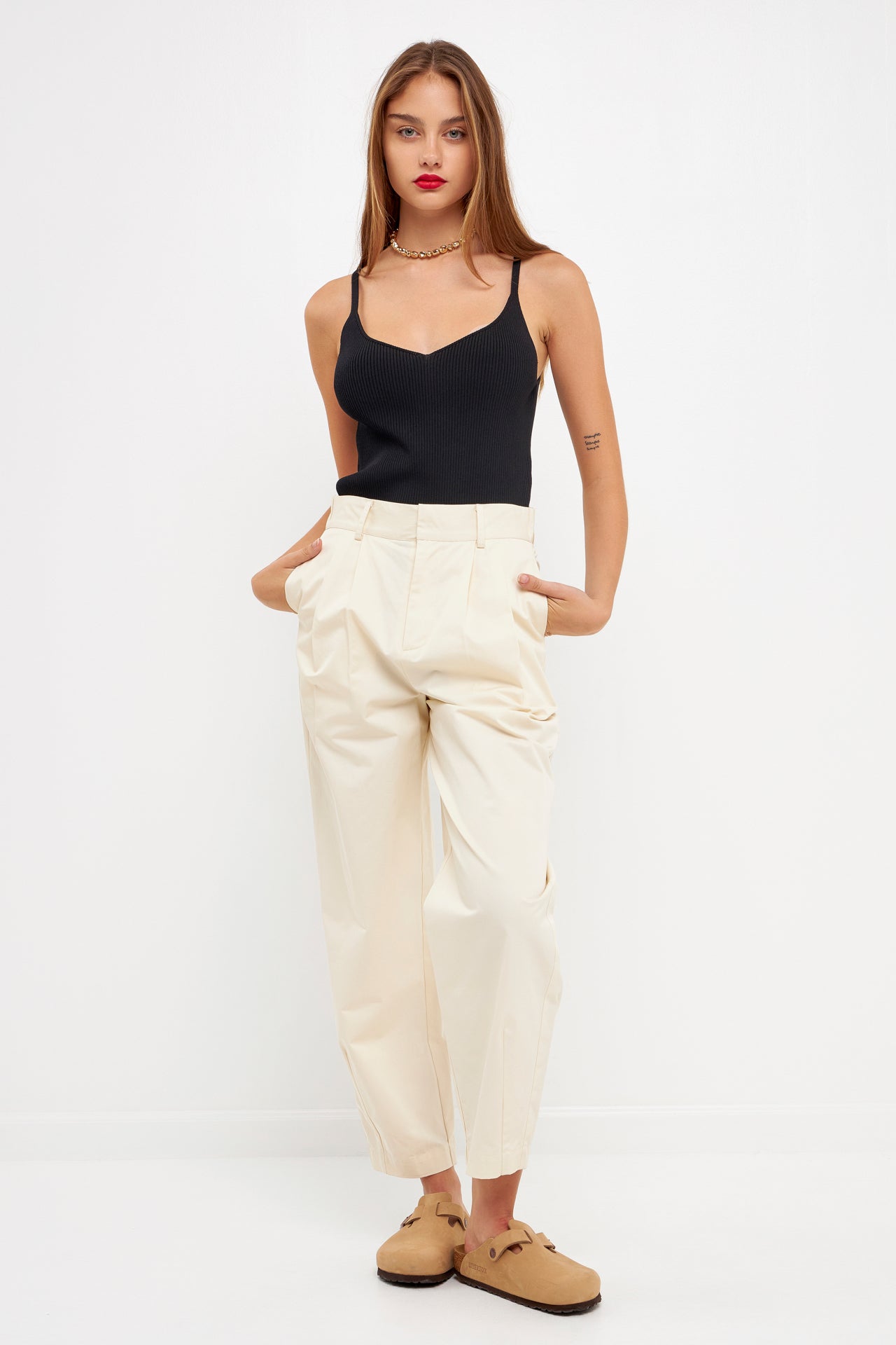 GREY LAB - Everday Elevated Strappy Knit Top - TOPS available at Objectrare
