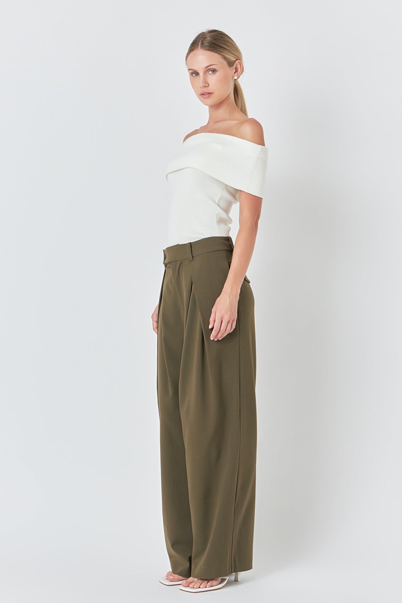 ENDLESS ROSE - Knit Off Shoulder Top - TOPS available at Objectrare