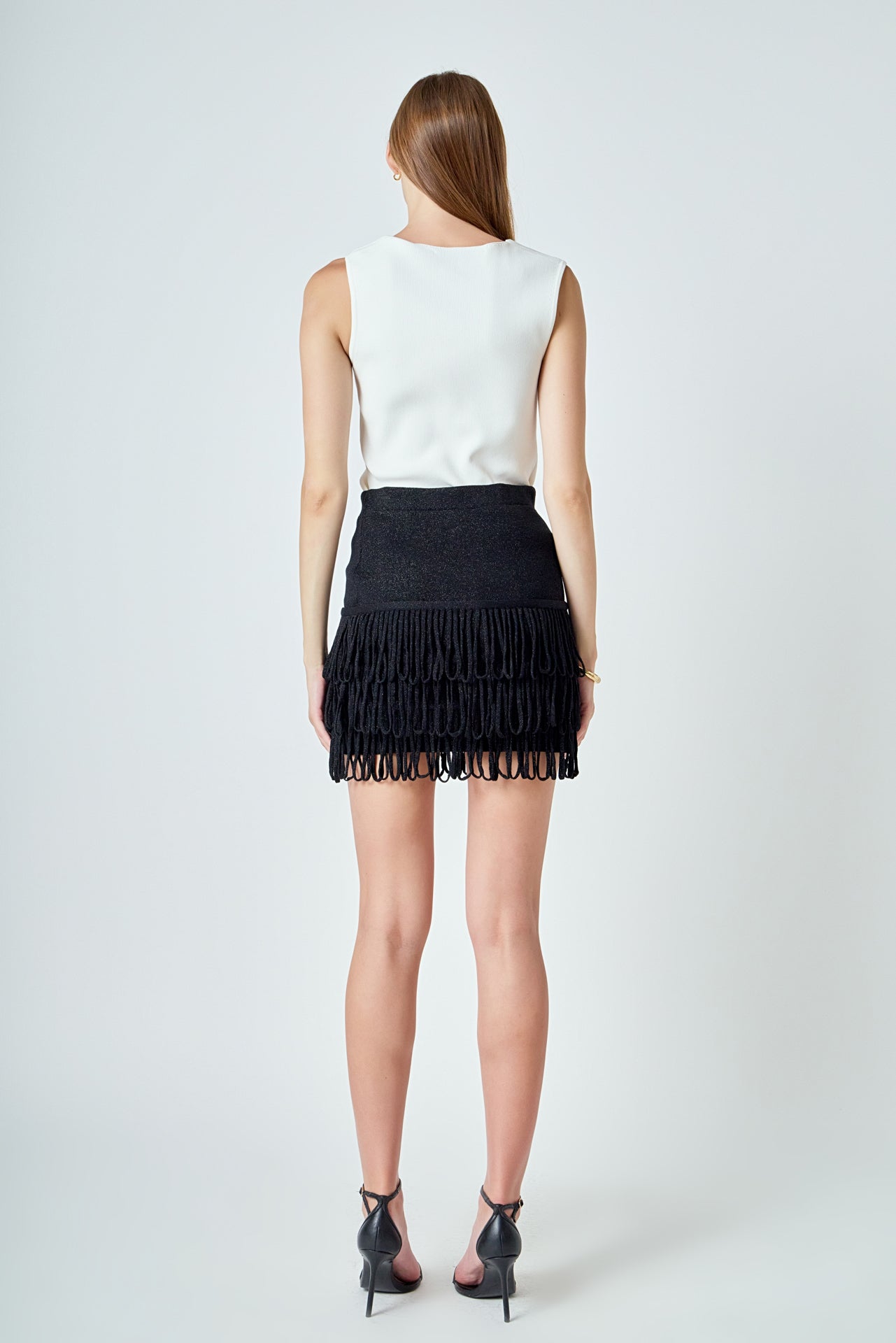 ENDLESS ROSE - Lurex Knit Loop Mini Skirt - SKIRTS available at Objectrare