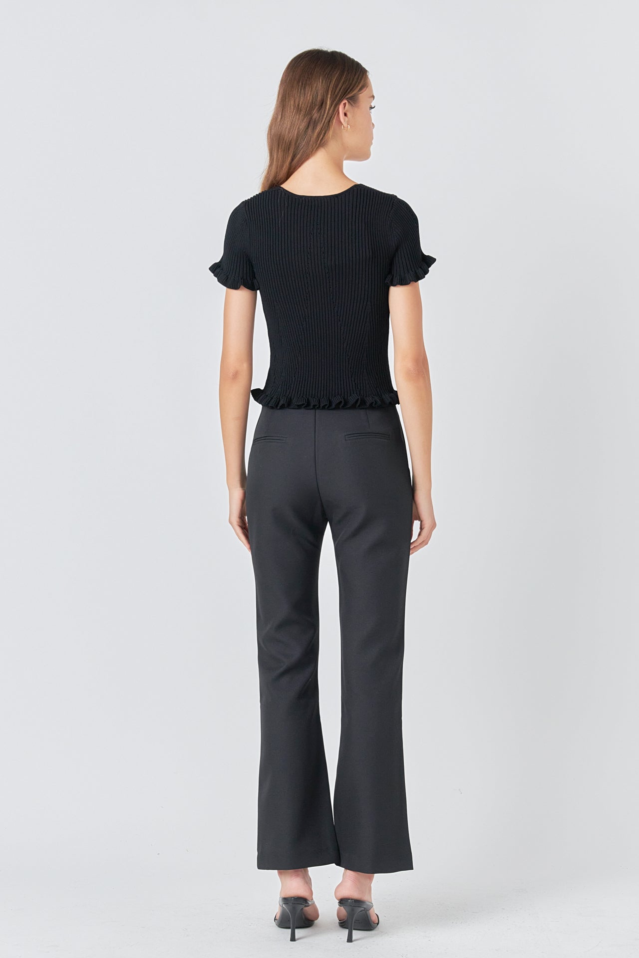 ENDLESS ROSE - Lettuce Edge Knit Top - TOPS available at Objectrare