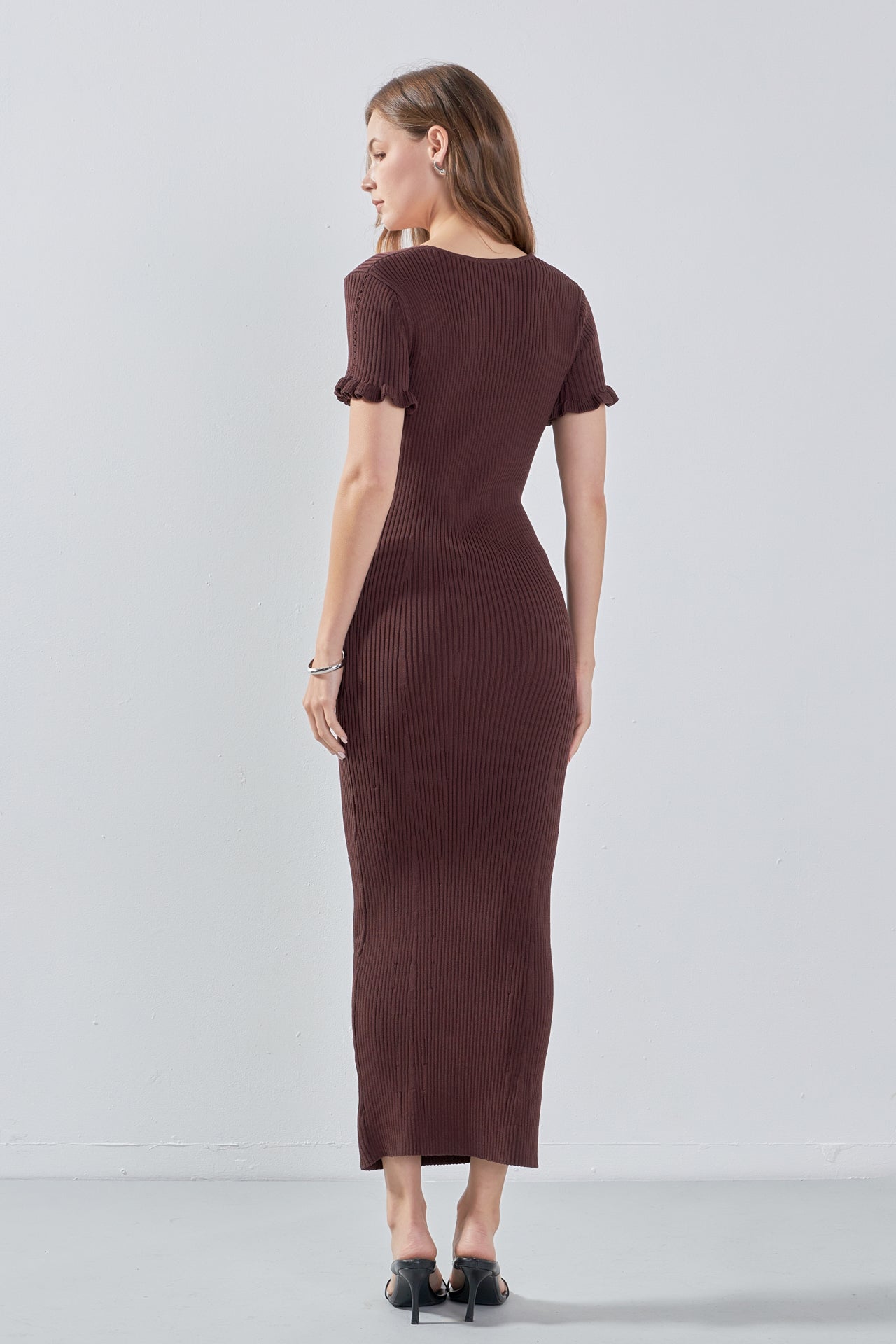 ENDLESS ROSE - Lettuce Edge Knit Dress - DRESSES available at Objectrare