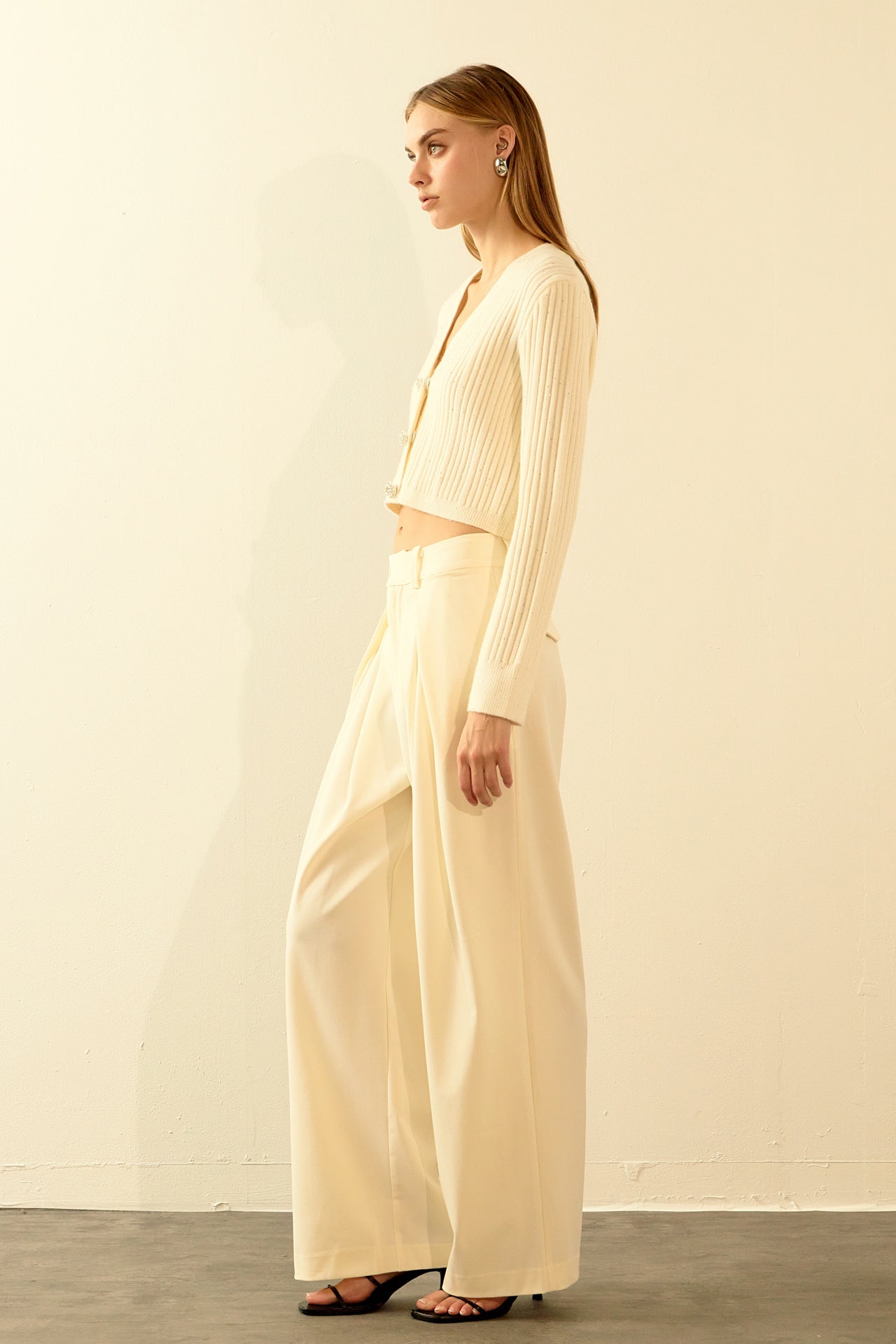 ENDLESS ROSE - Sequins Crop Cardigan - SWEATERS & KNITS available at Objectrare