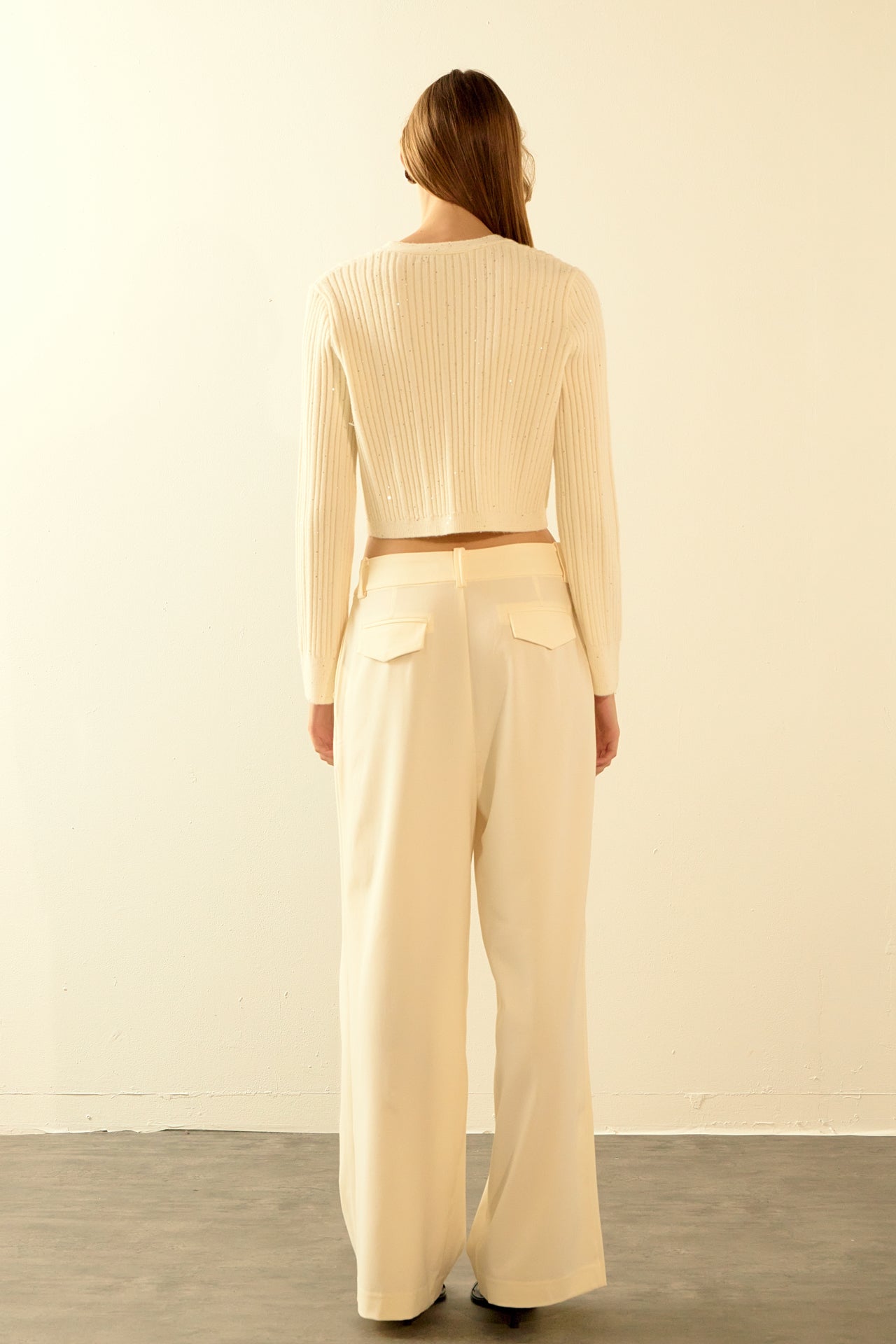 ENDLESS ROSE - Sequins Crop Cardigan - SWEATERS & KNITS available at Objectrare