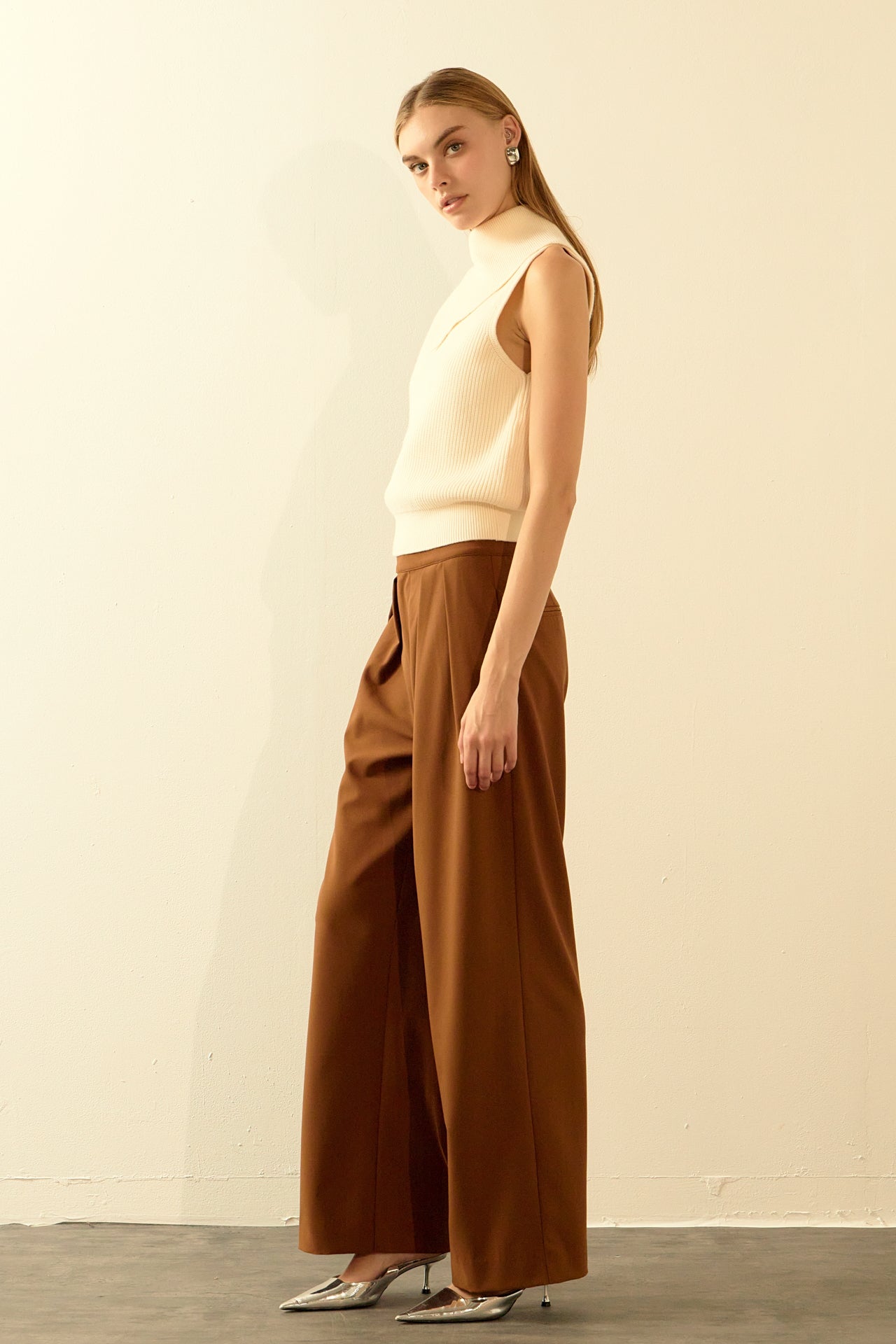 ENDLESS ROSE - Cowl Neck Sleeveless Sweater - SWEATERS & KNITS available at Objectrare