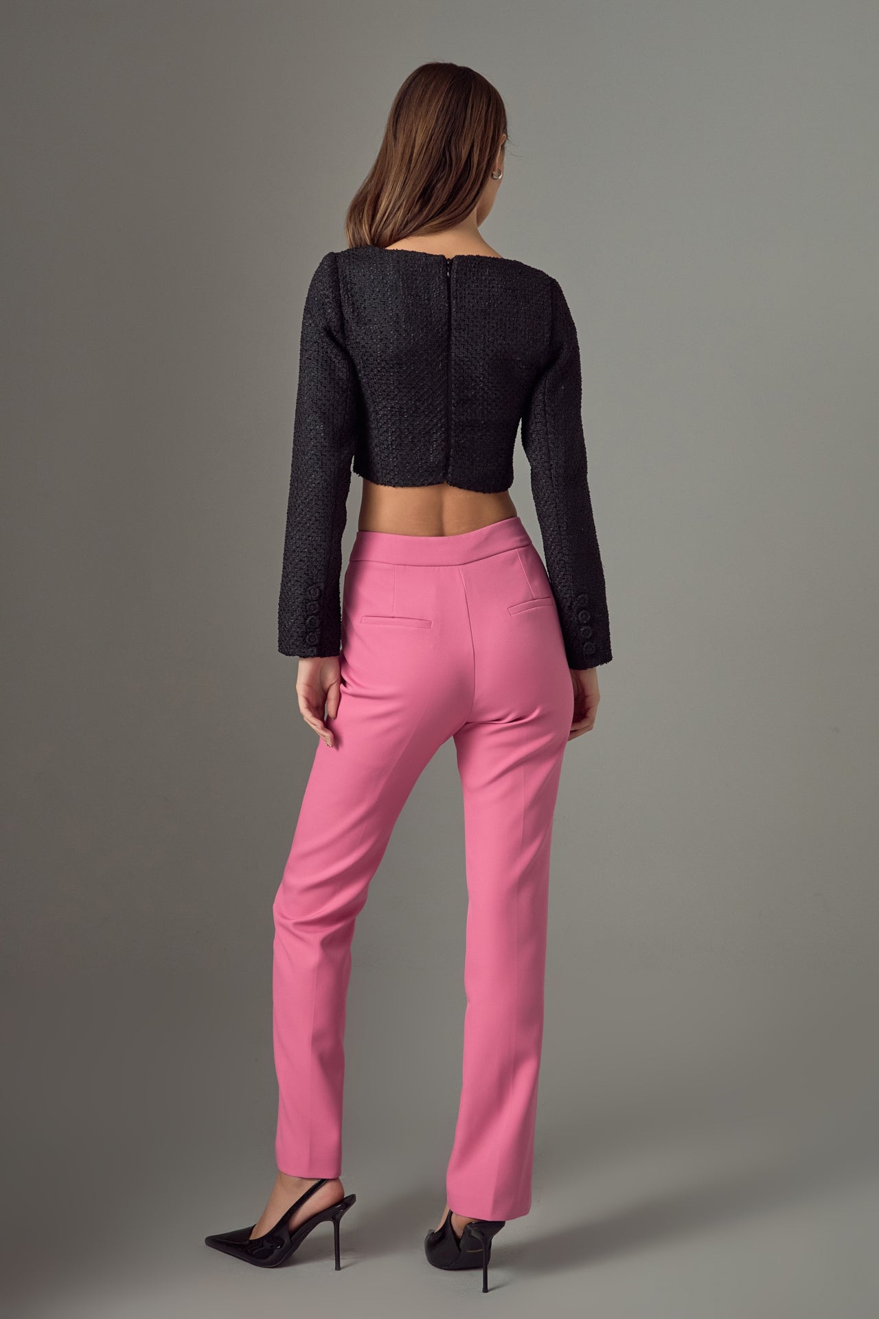 ENDLESS ROSE - Tweed Buttoned Top - TOPS available at Objectrare