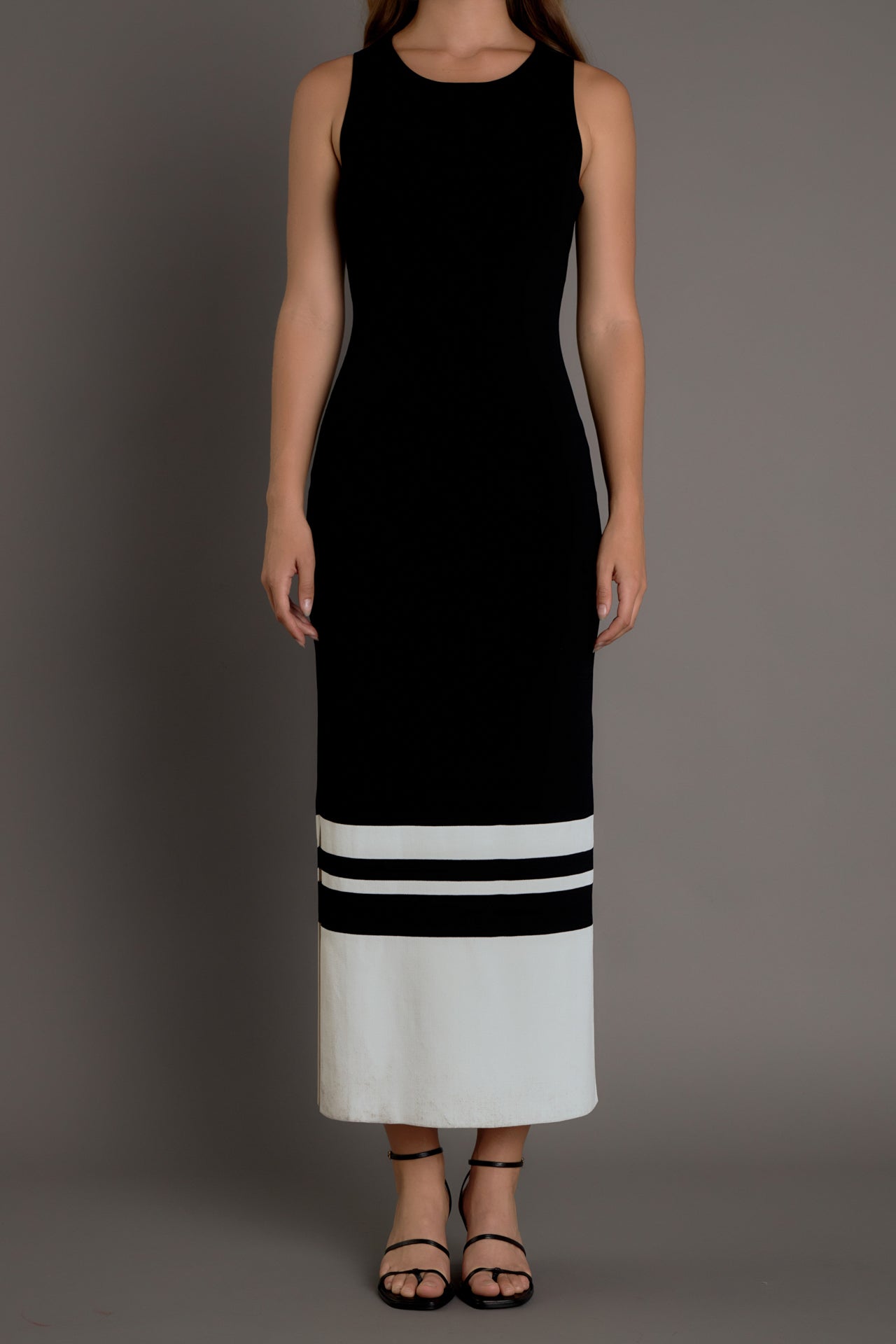 ENDLESS ROSE - Knit Block Maxi Dress - DRESSES available at Objectrare