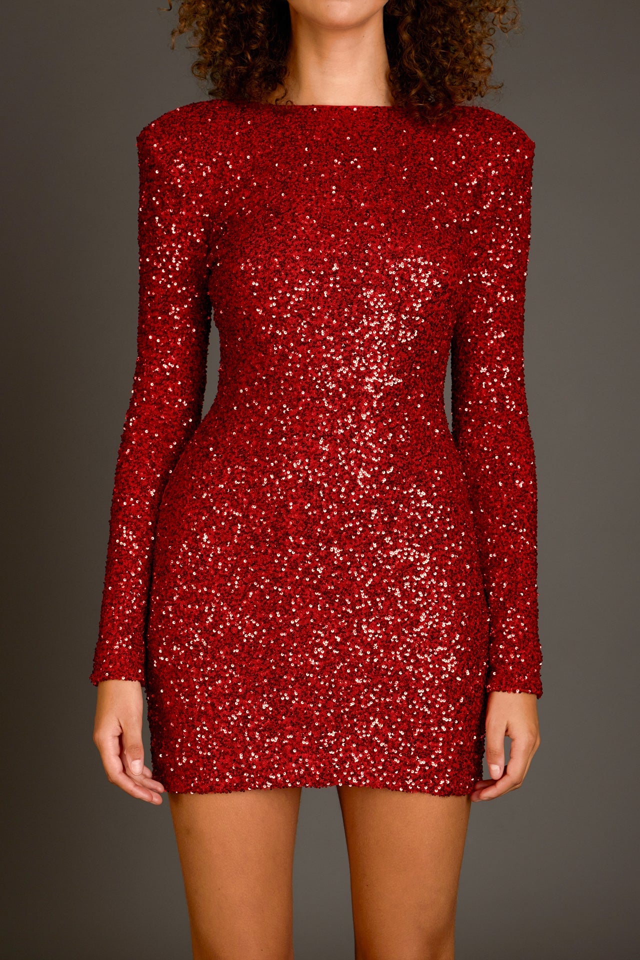 Sequins Cutout Mini Dress