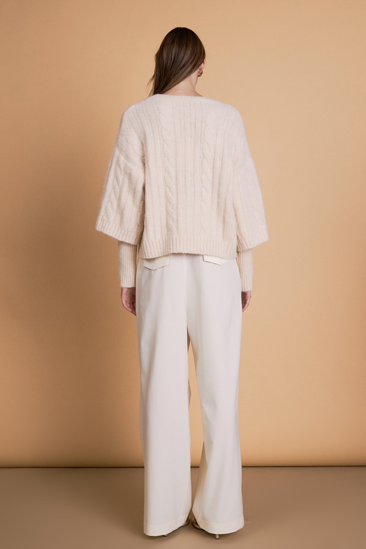 ENDLESS ROSE - Cable Twofer Sweater - SWEATERS & KNITS available at Objectrare