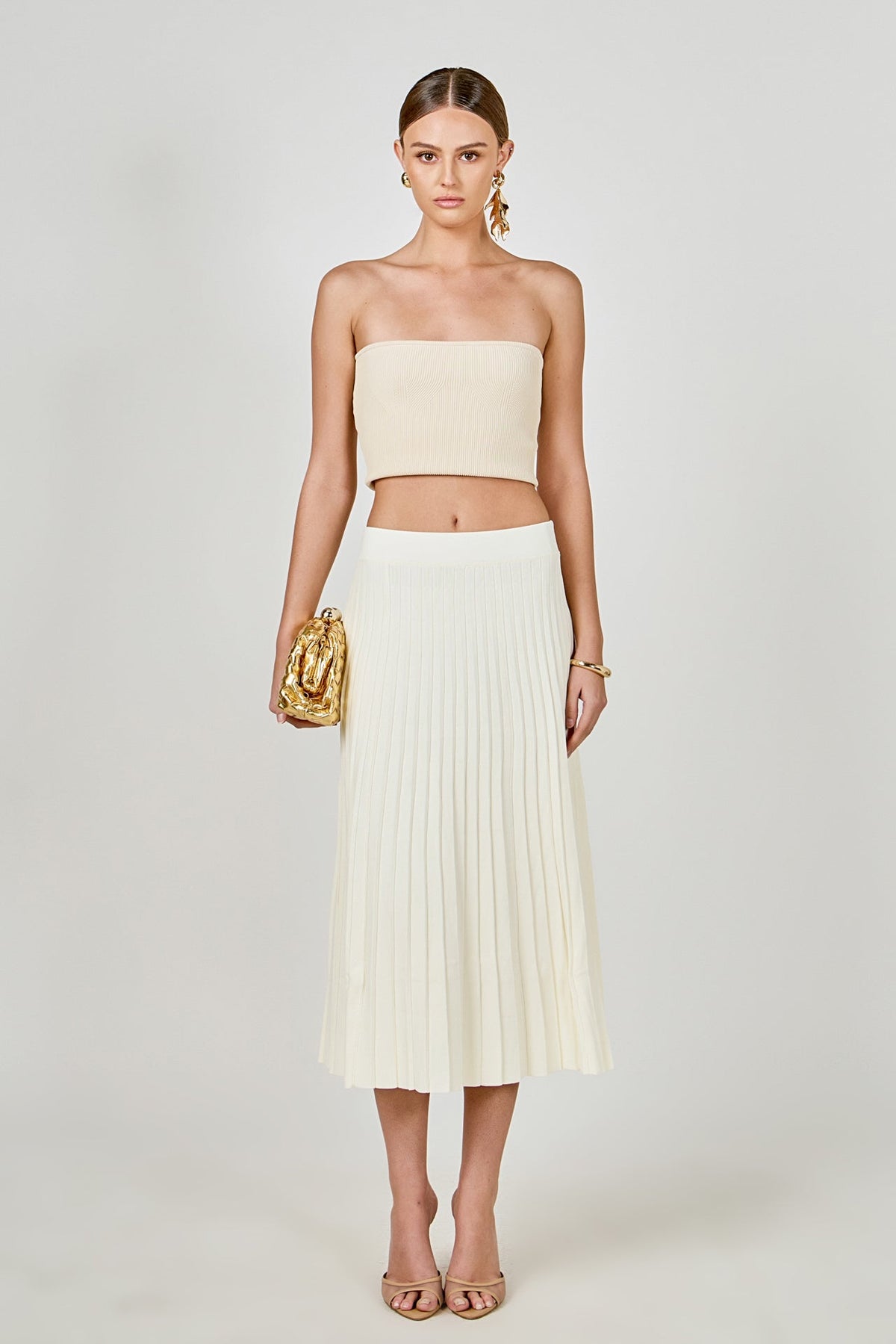 ENDLESS ROSE - Knit Midi Skirt - SKIRTS available at Objectrare