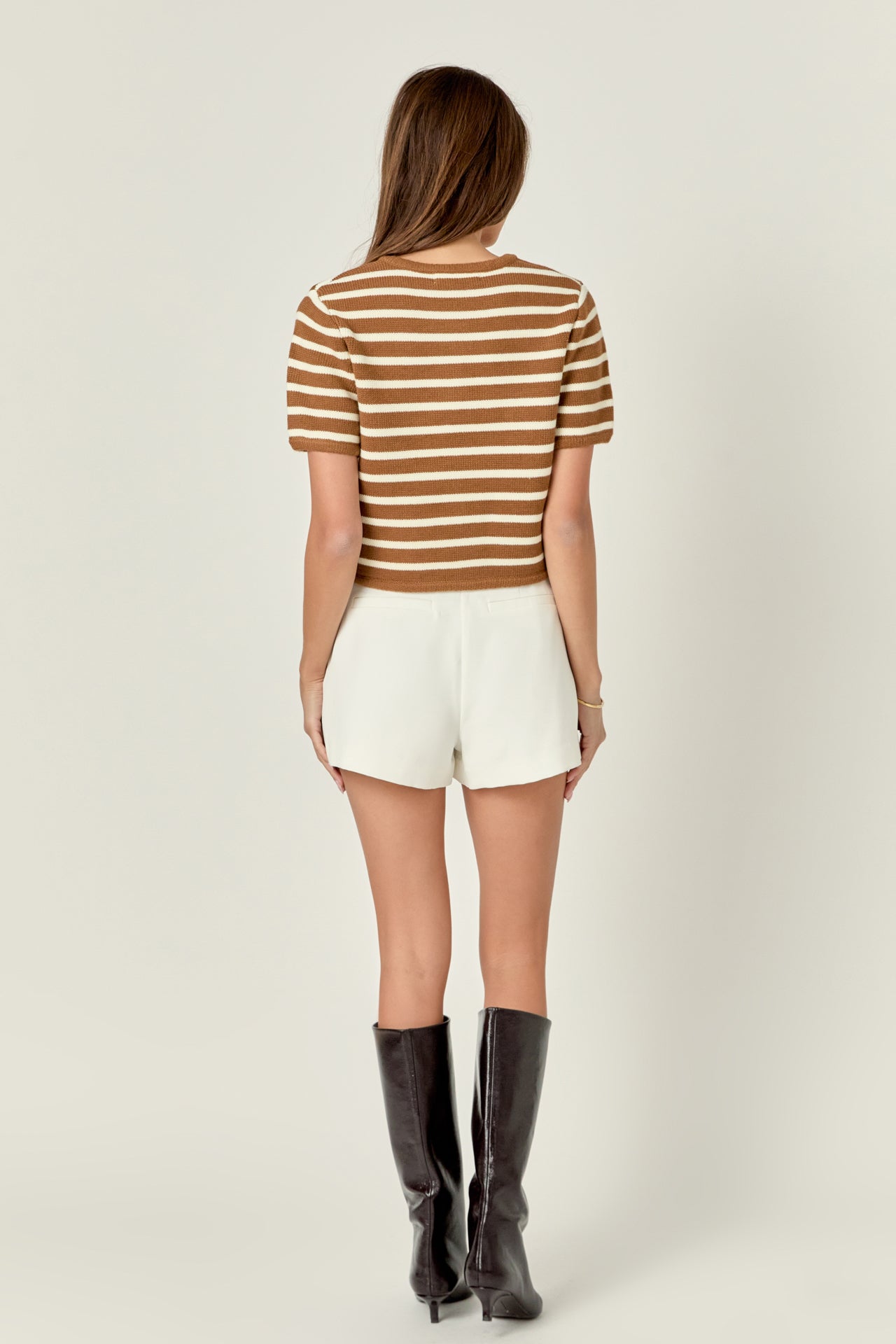 ENGLISH FACTORY - Knit Striped Sweater Cardigan - SWEATERS & KNITS available at Objectrare
