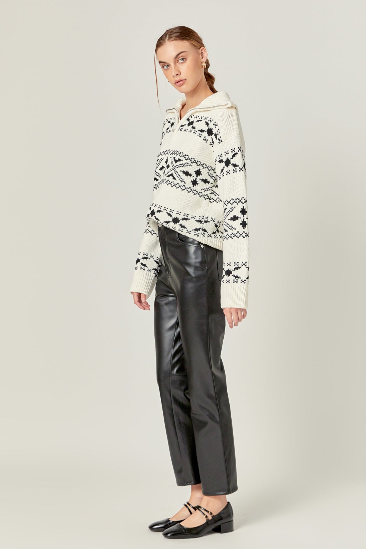 ENGLISH FACTORY - Motif Zip Up Sweater - SWEATERS & KNITS available at Objectrare