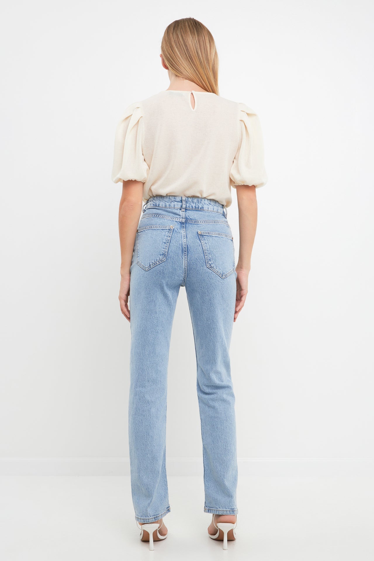 ENGLISH FACTORY - Pleated Shoulder Knit Top - TOPS available at Objectrare