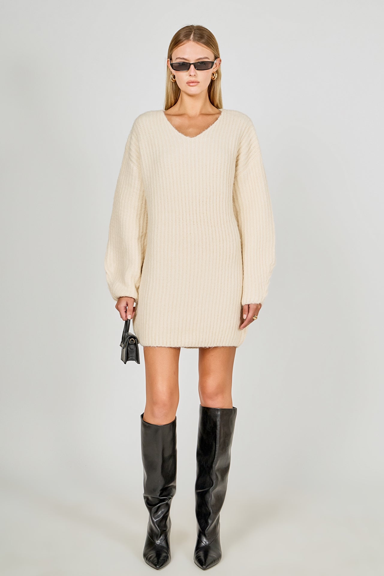 Endless Rose Women's Chunky Rib Oversized Mini Dress