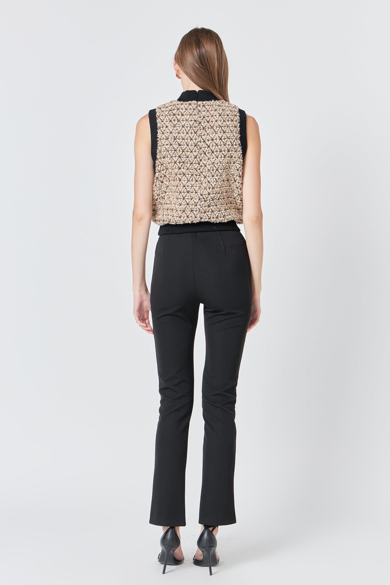 ENDLESS ROSE - Sequins Tweed Vest - TOPS available at Objectrare