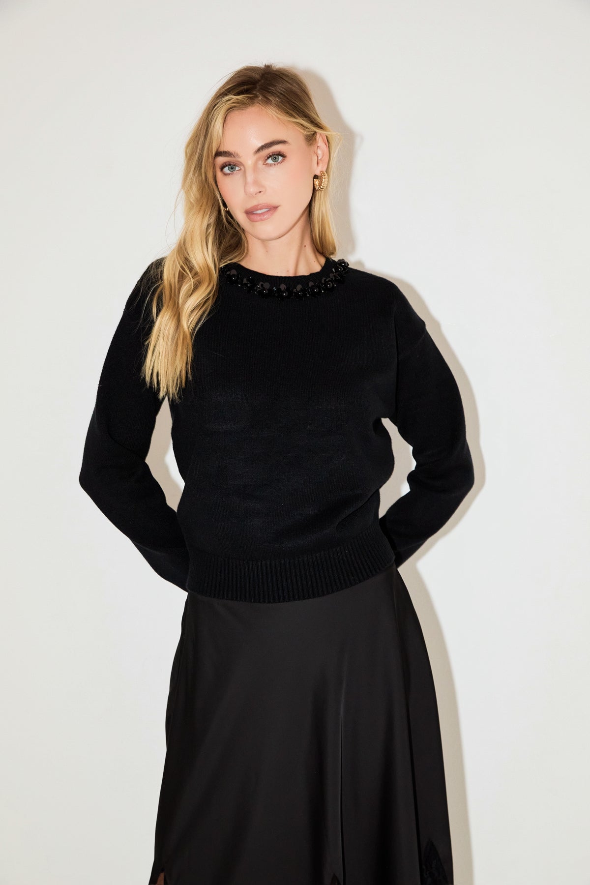 ENDLESS ROSE - Beaded Sweater - SWEATERS & KNITS available at Objectrare
