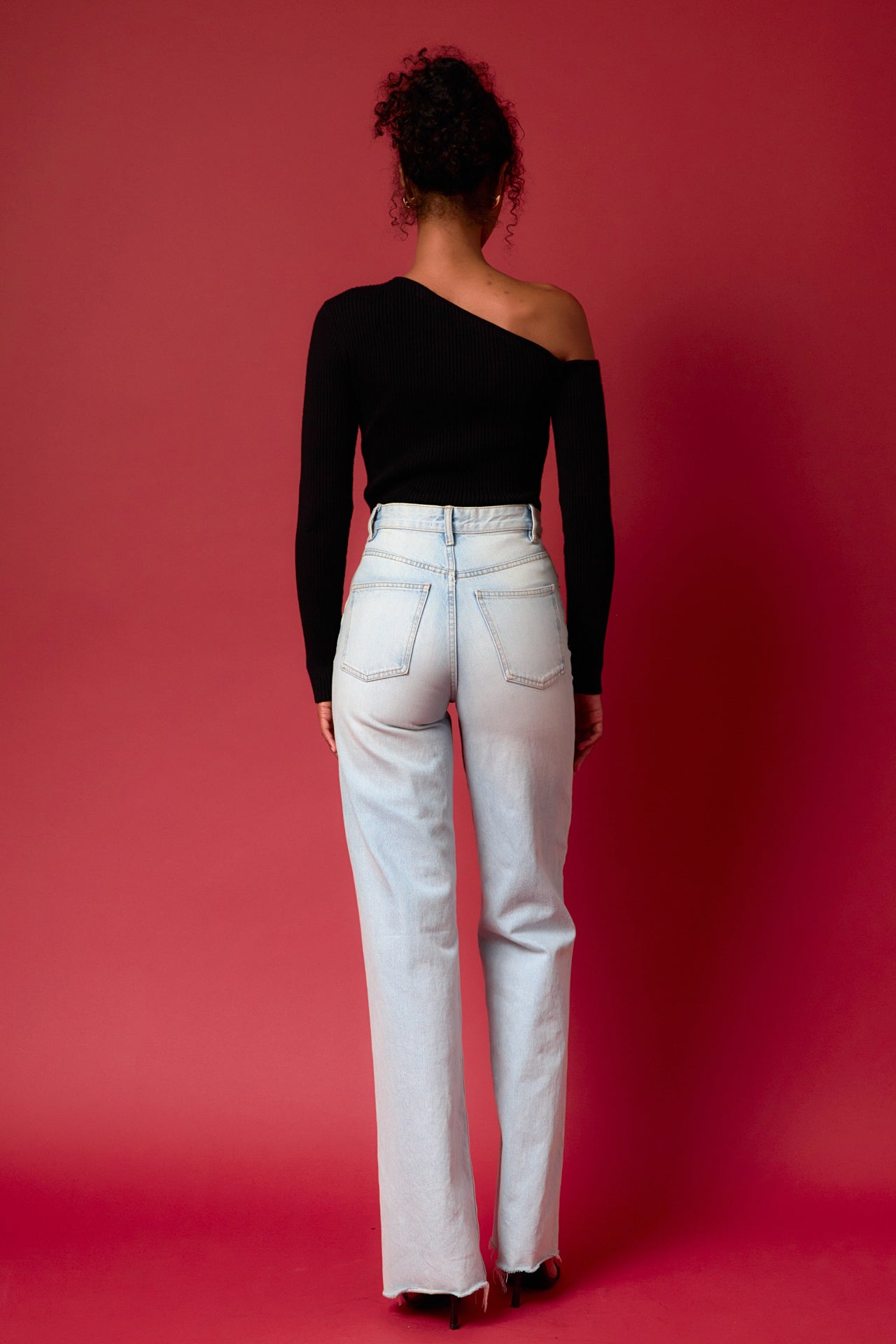 ENDLESS ROSE - One Shoulder Ribbed Top - SWEATERS & KNITS available at Objectrare