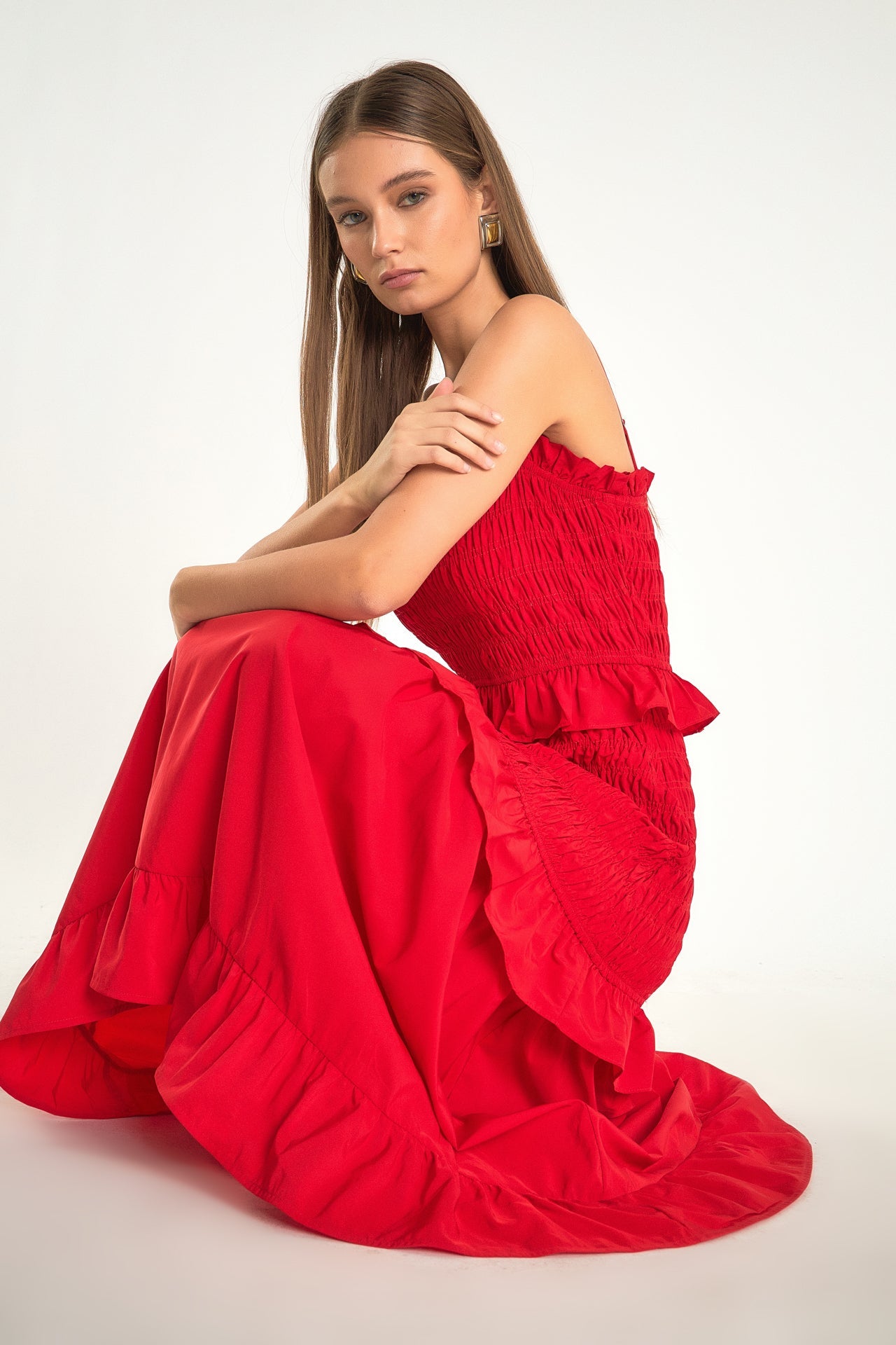 ENDLESS ROSE - Smocked Maxi Dress - DRESSES available at Objectrare