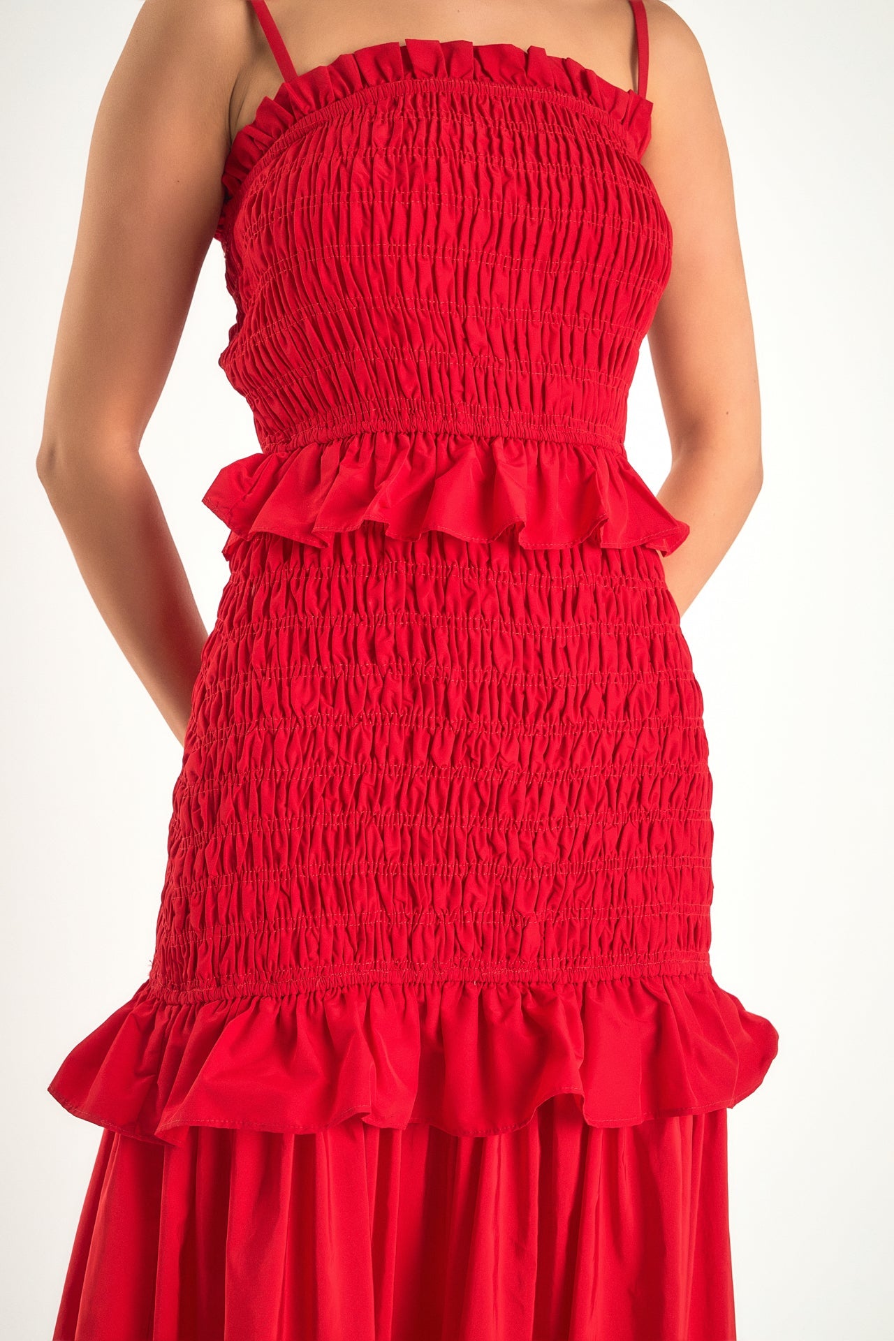 ENDLESS ROSE - Smocked Maxi Dress - DRESSES available at Objectrare