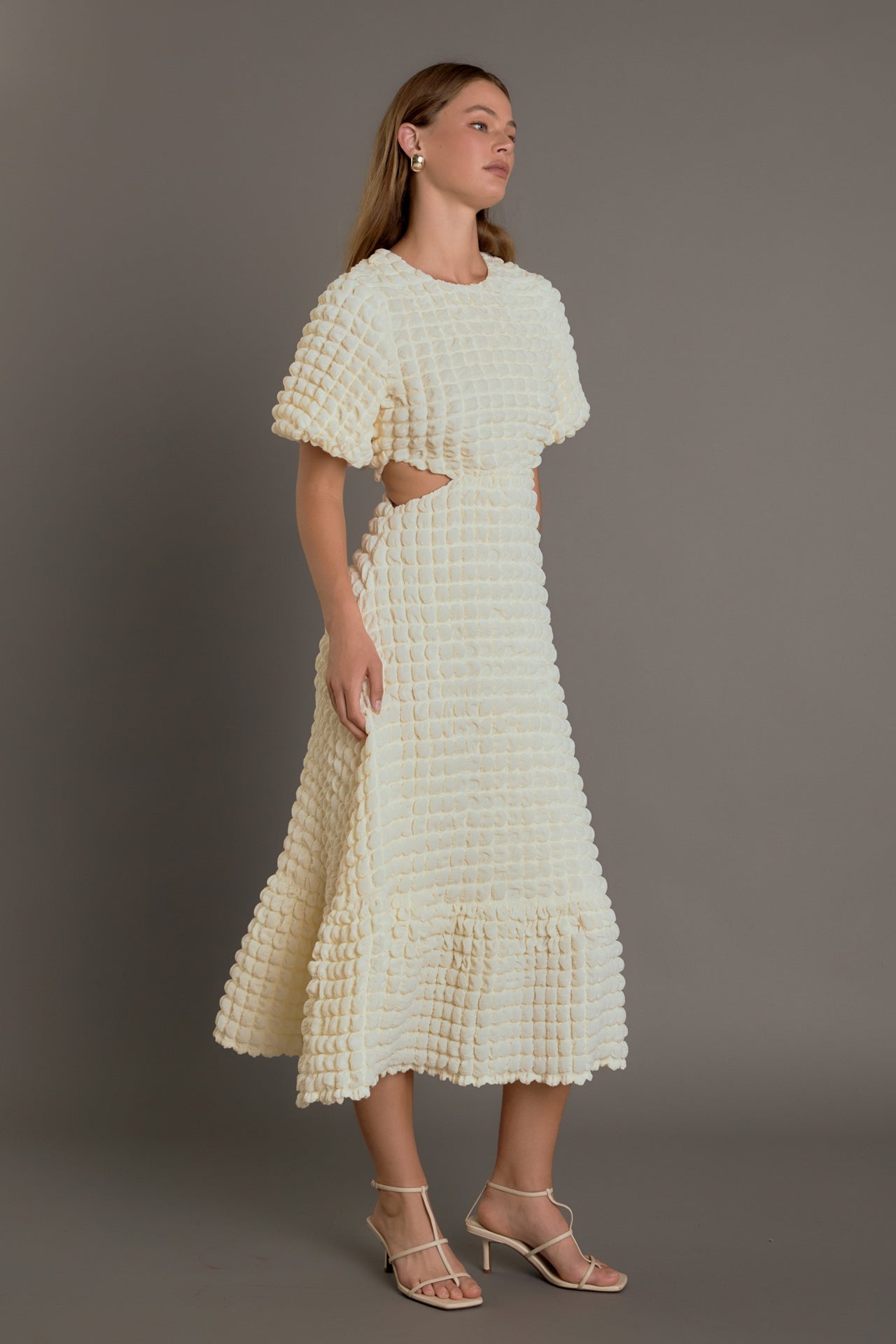 ENDLESS ROSE - Textured Midi Dress - DRESSES available at Objectrare