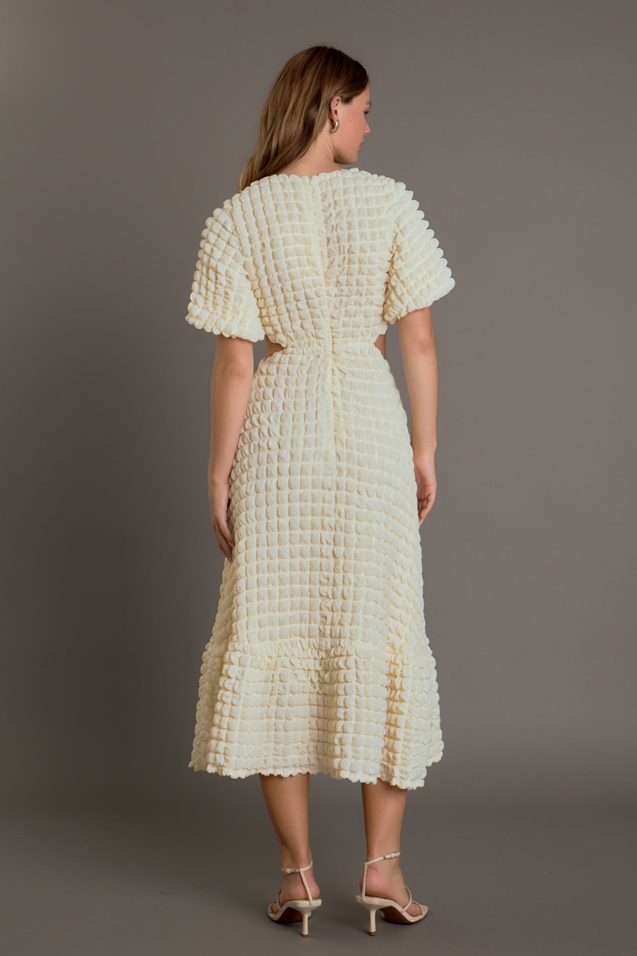 ENDLESS ROSE - Textured Midi Dress - DRESSES available at Objectrare