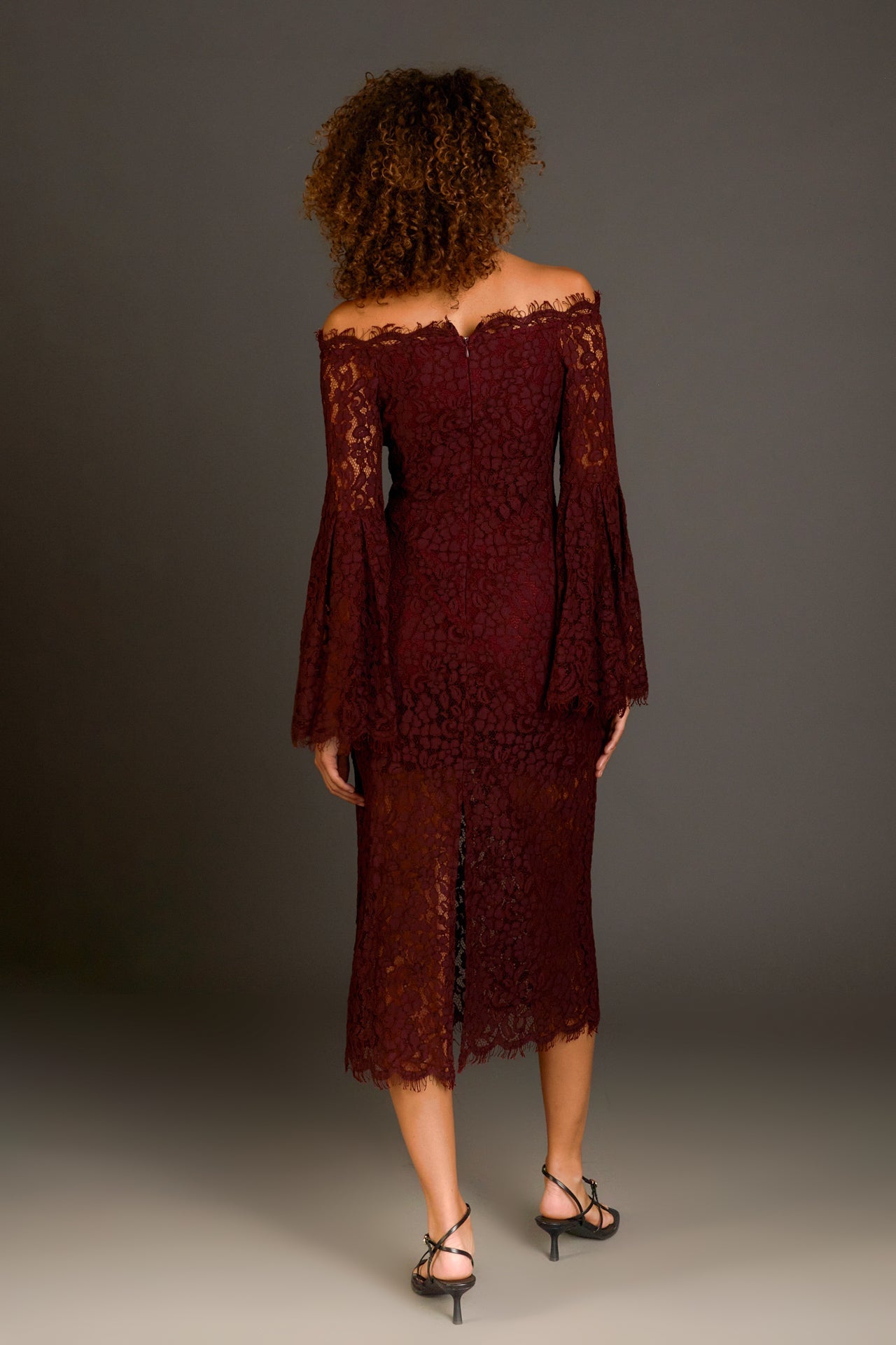 ENDLESS ROSE - Off Shoulder Lace Maxi Dress - DRESSES available at Objectrare