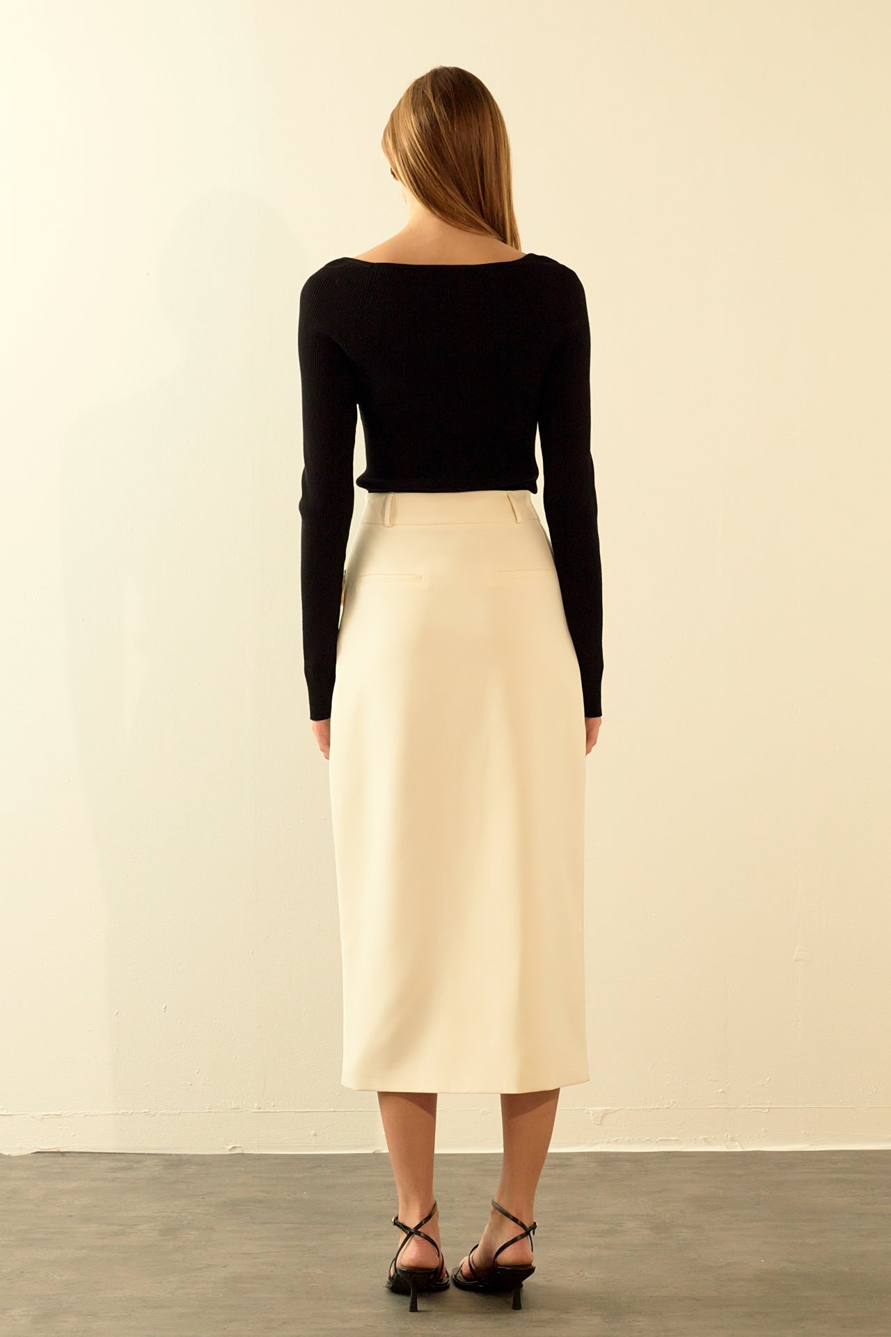 ENDLESS ROSE - Front Wrapped Pocket Maxi Skirt - SKIRTS available at Objectrare