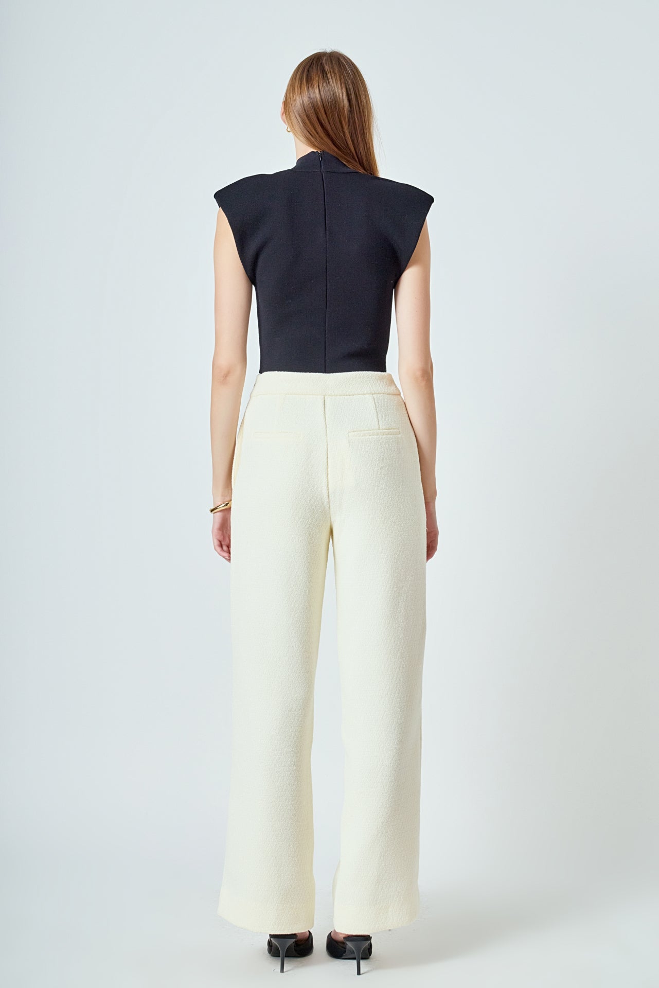 ENDLESS ROSE - Tweed Wide Pants - PANTS available at Objectrare