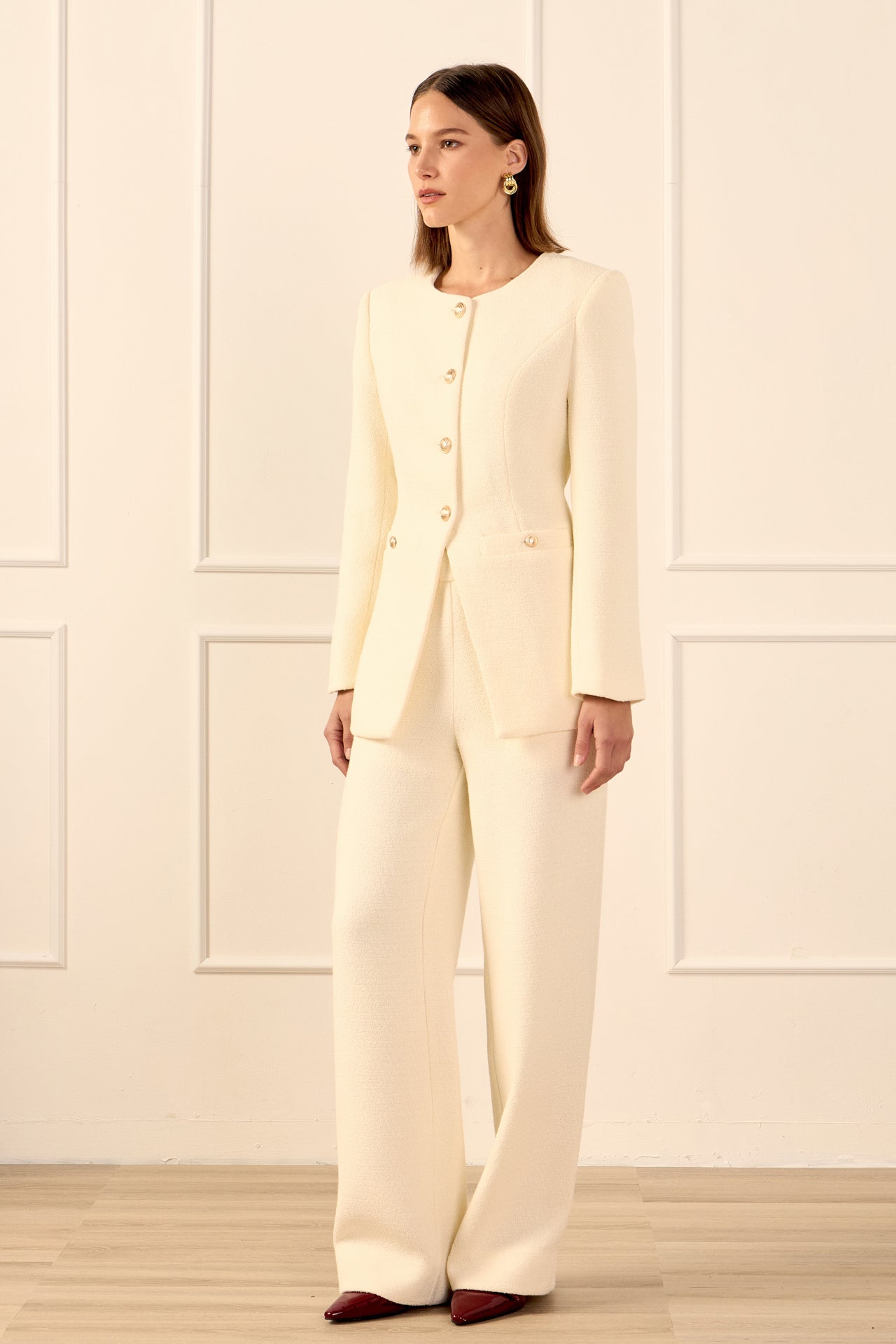 ENDLESS ROSE - Tweed Buttoned Vest - JACKETS available at Objectrare