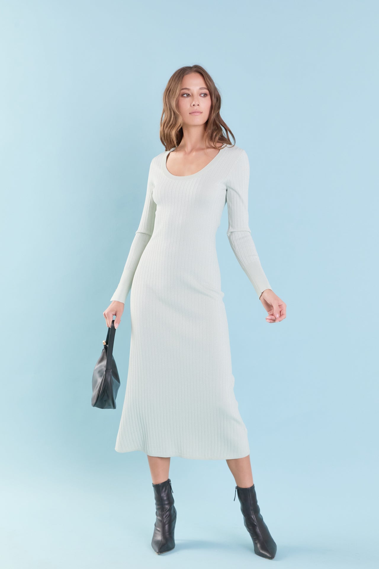 Lurex Sweater Midi Dress