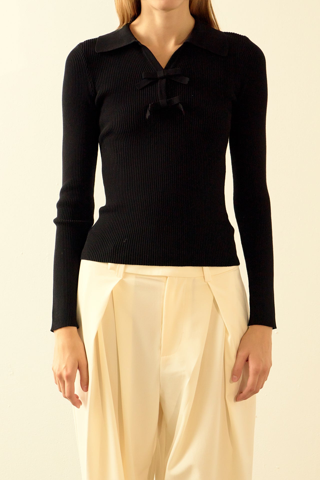 ENDLESS ROSE - Bow Knit Top - TOPS available at Objectrare