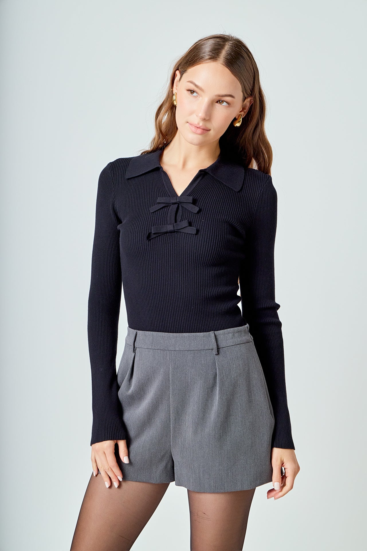 ENDLESS ROSE - Bow Knit Top - TOPS available at Objectrare