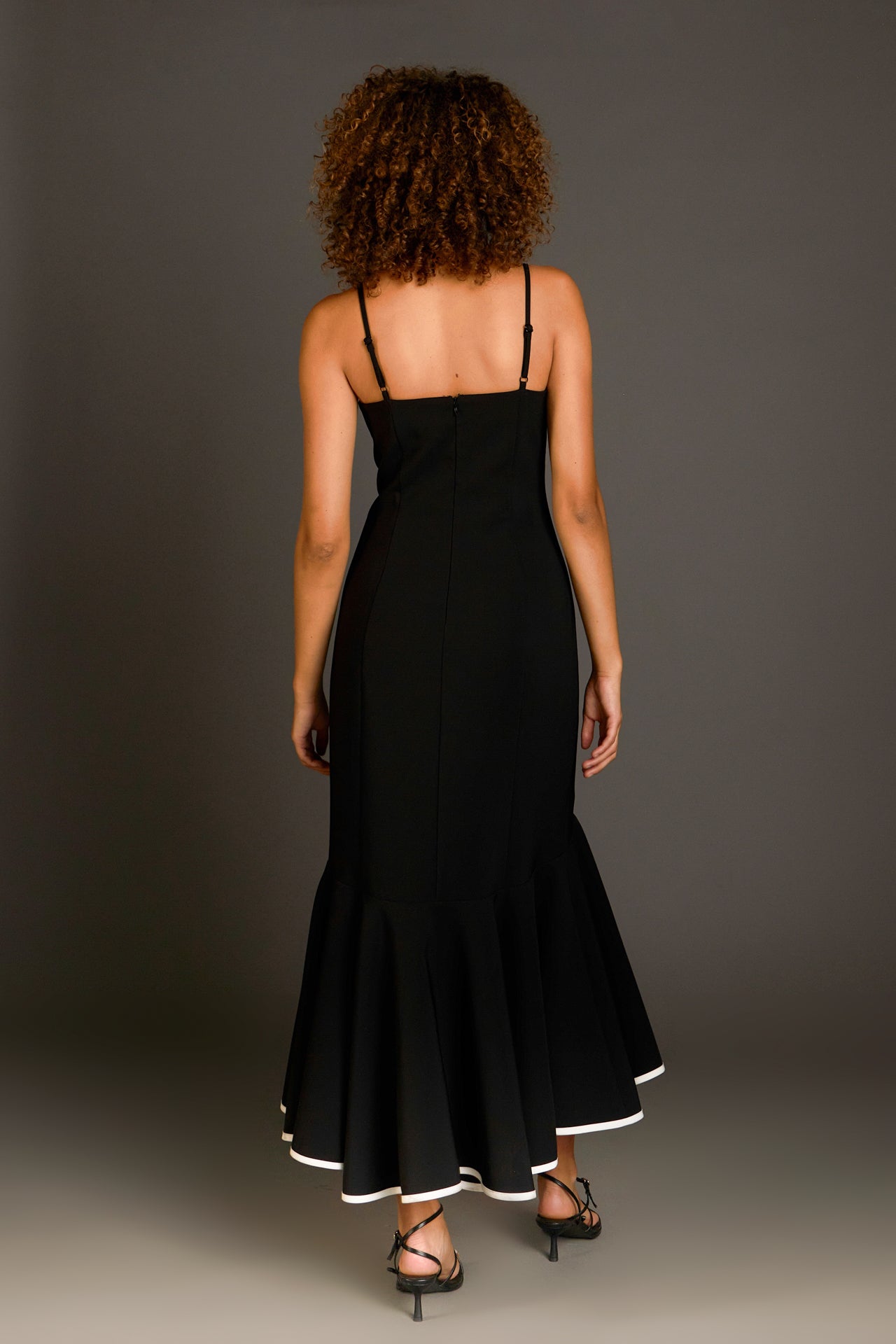 ENDLESS ROSE - Contrast Binding Flounce Maxi Dress - DRESSES available at Objectrare