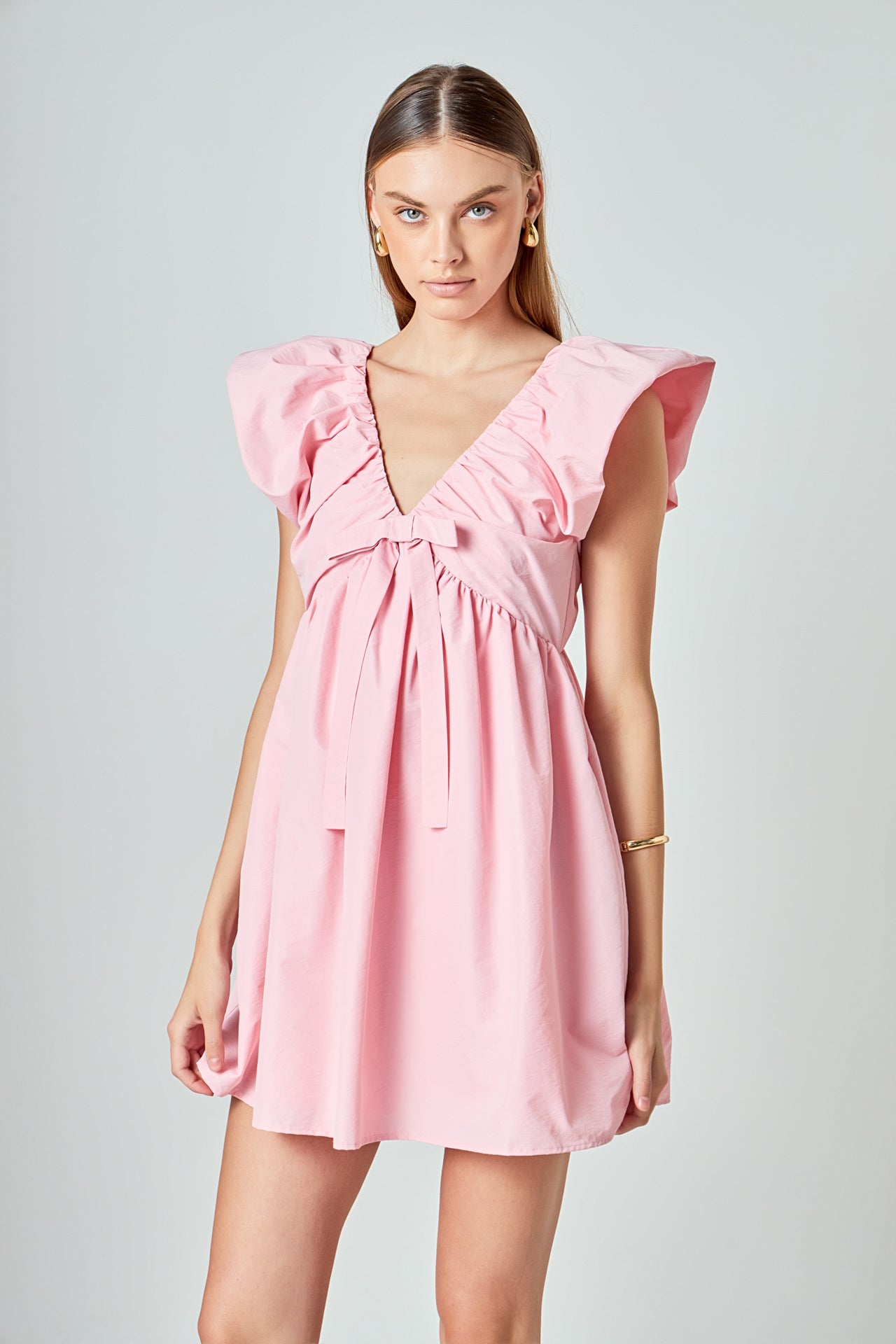 ENDLESS ROSE - Sydney Combo Bow Mini Dress - DRESSES available at Objectrare