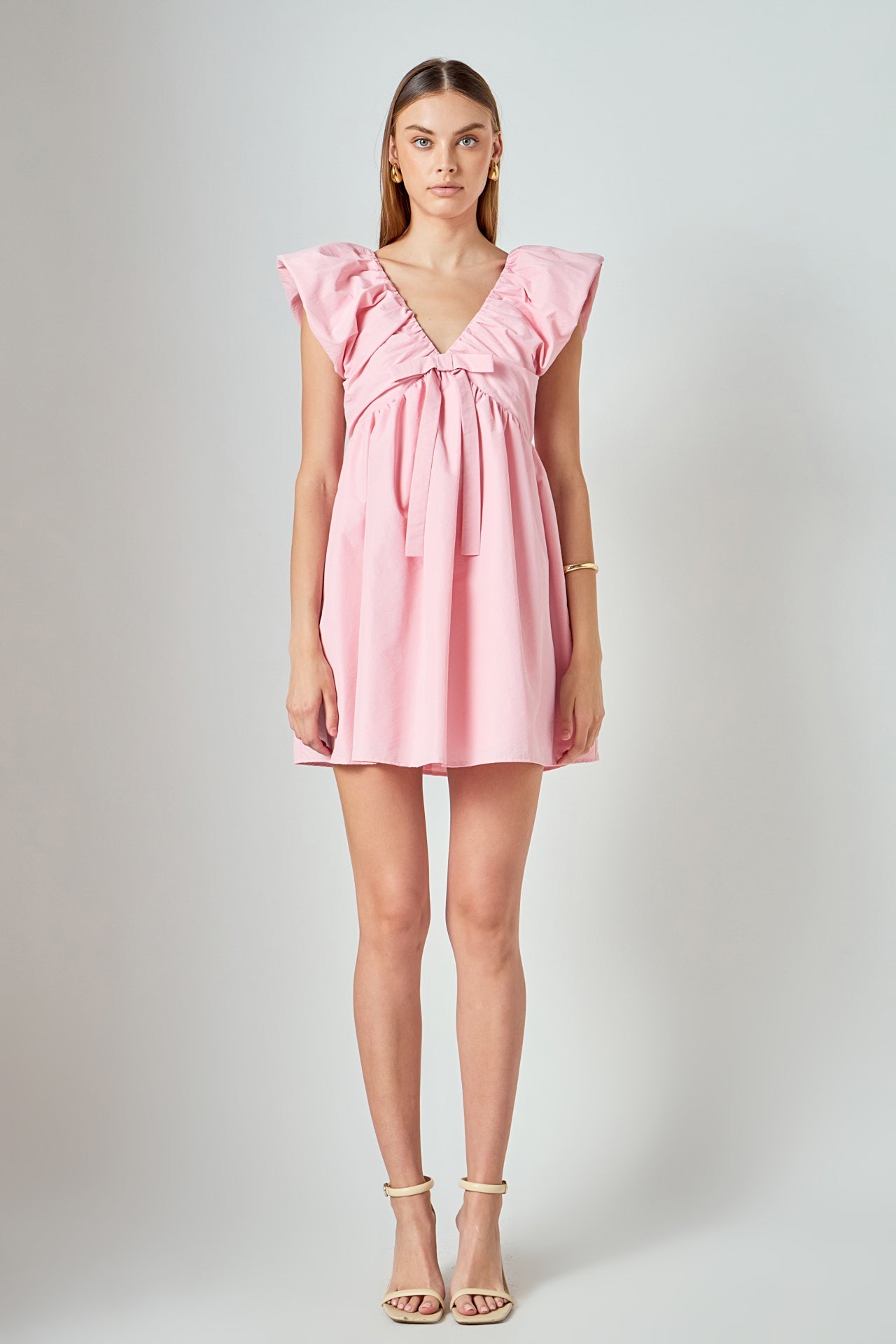ENDLESS ROSE - Combo Bow Mini Dress - DRESSES available at Objectrare
