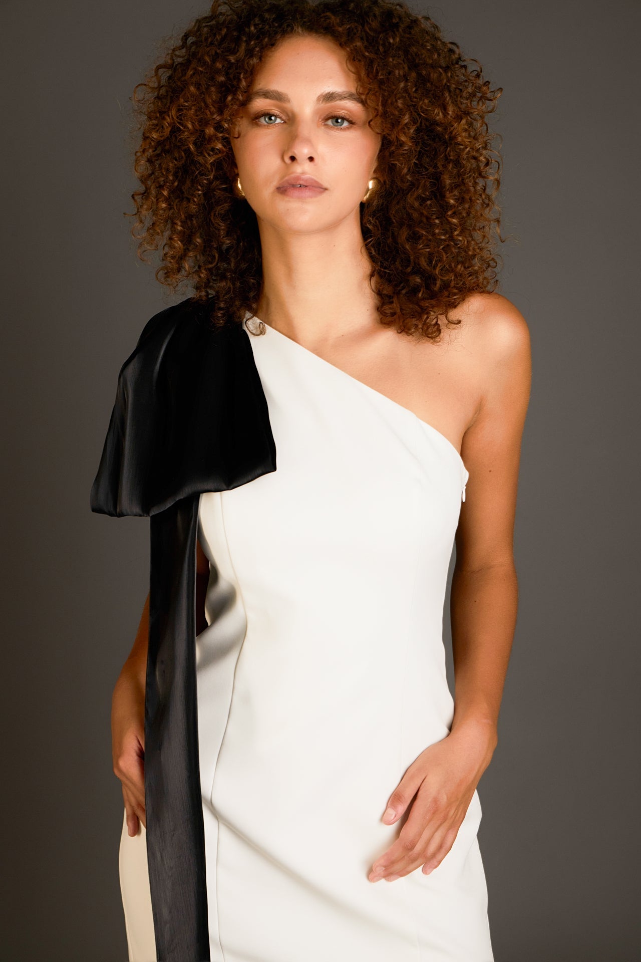 ENDLESS ROSE - One Shoulder Bow Tie Mini Dress - DRESSES available at Objectrare