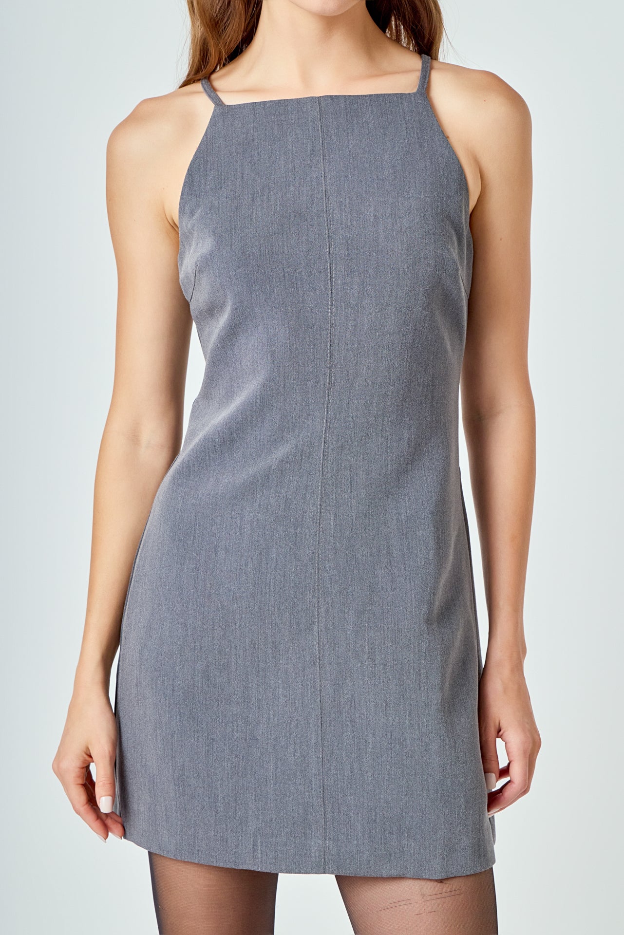 ENDLESS ROSE - High Neck Fitted Mini Dress - DRESSES available at Objectrare