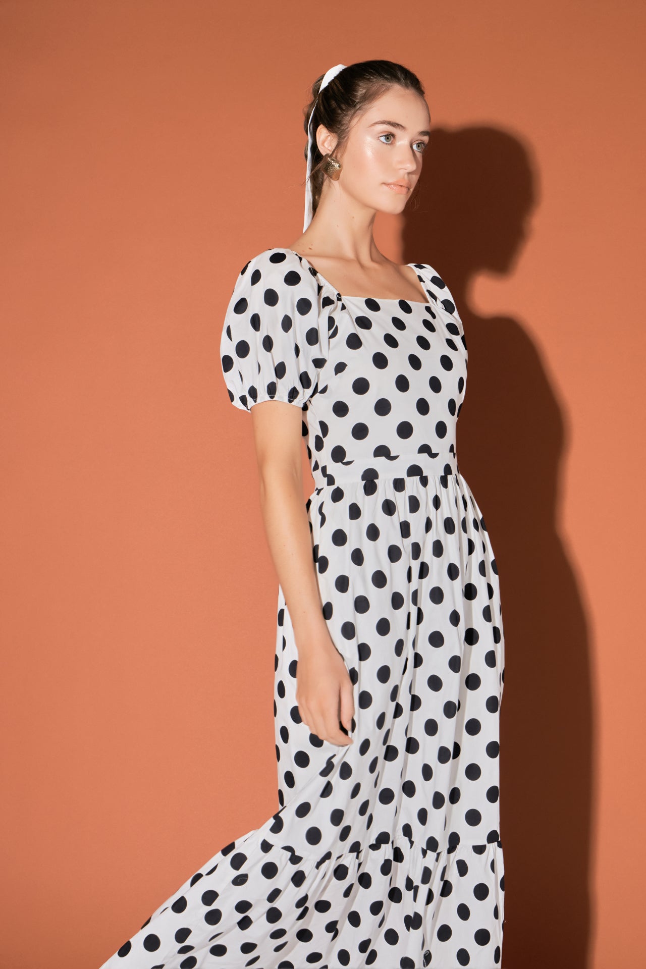 ENGLISH FACTORY - Polka Dot Puff Sleeve Maxi Dress - DRESSES available at Objectrare