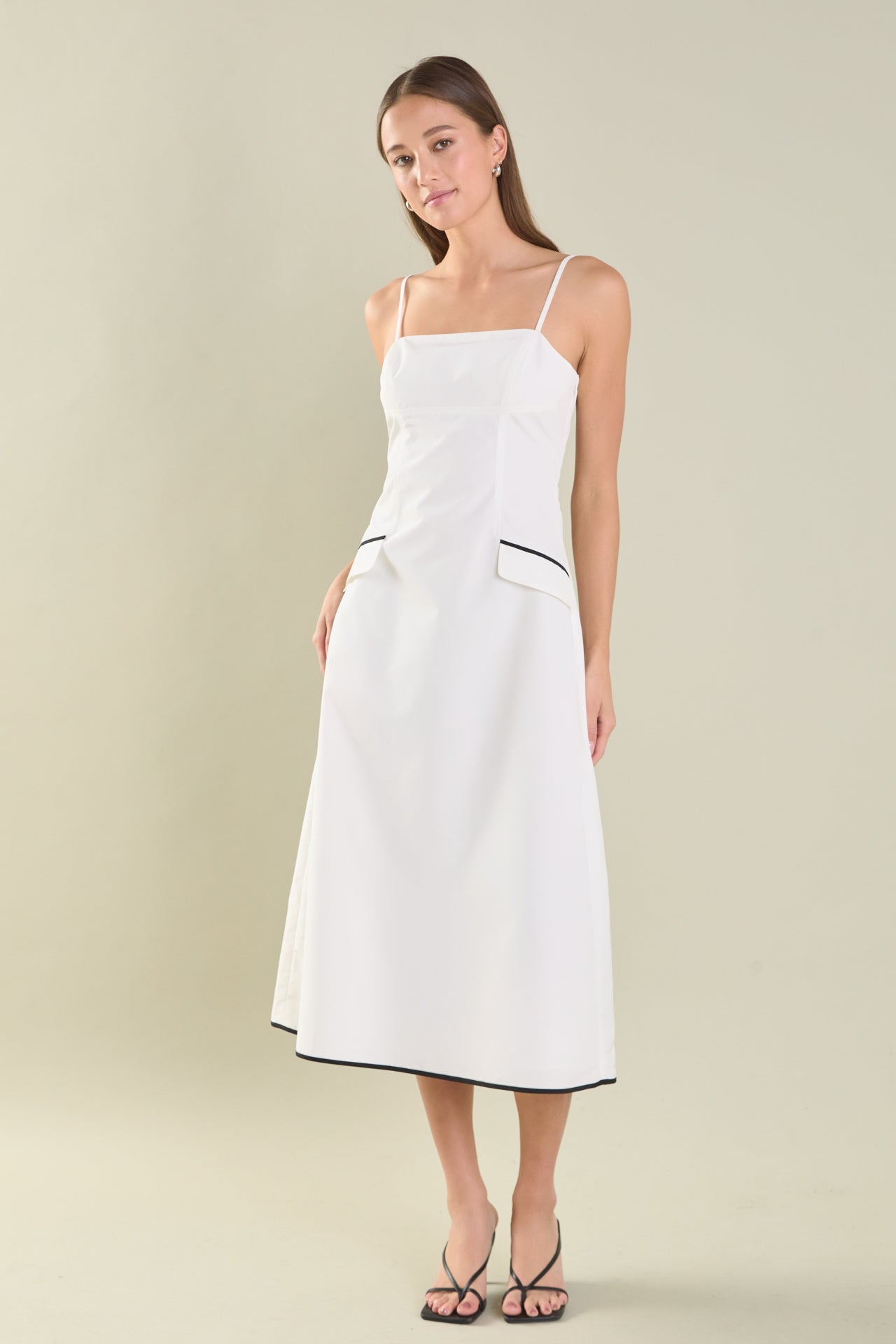 ENDLESS ROSE - Pocket Detail Midi Dress - DRESSES available at Objectrare