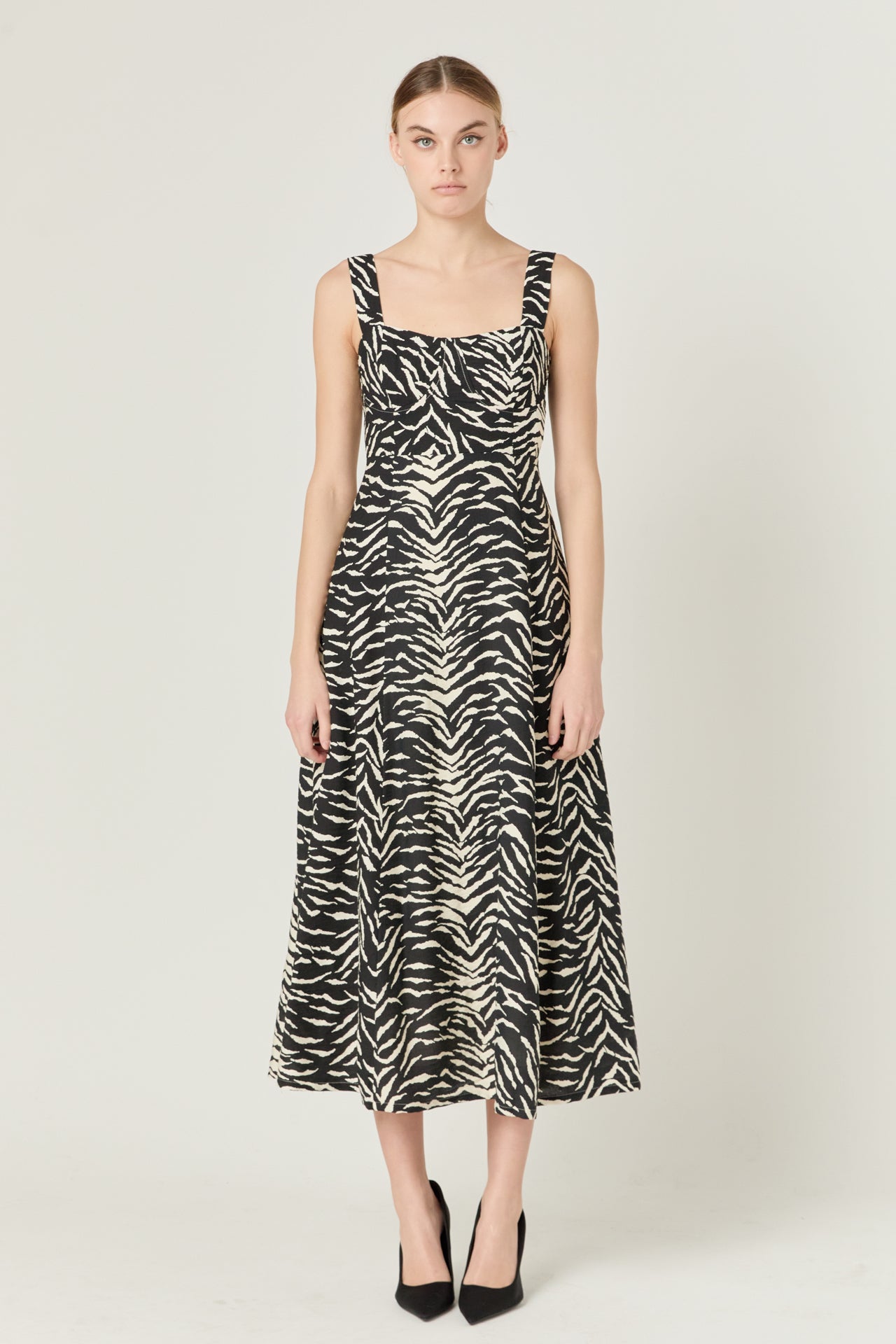 ENDLESS ROSE - Animal Tiger Print Maxi Dress - DRESSES available at Objectrare