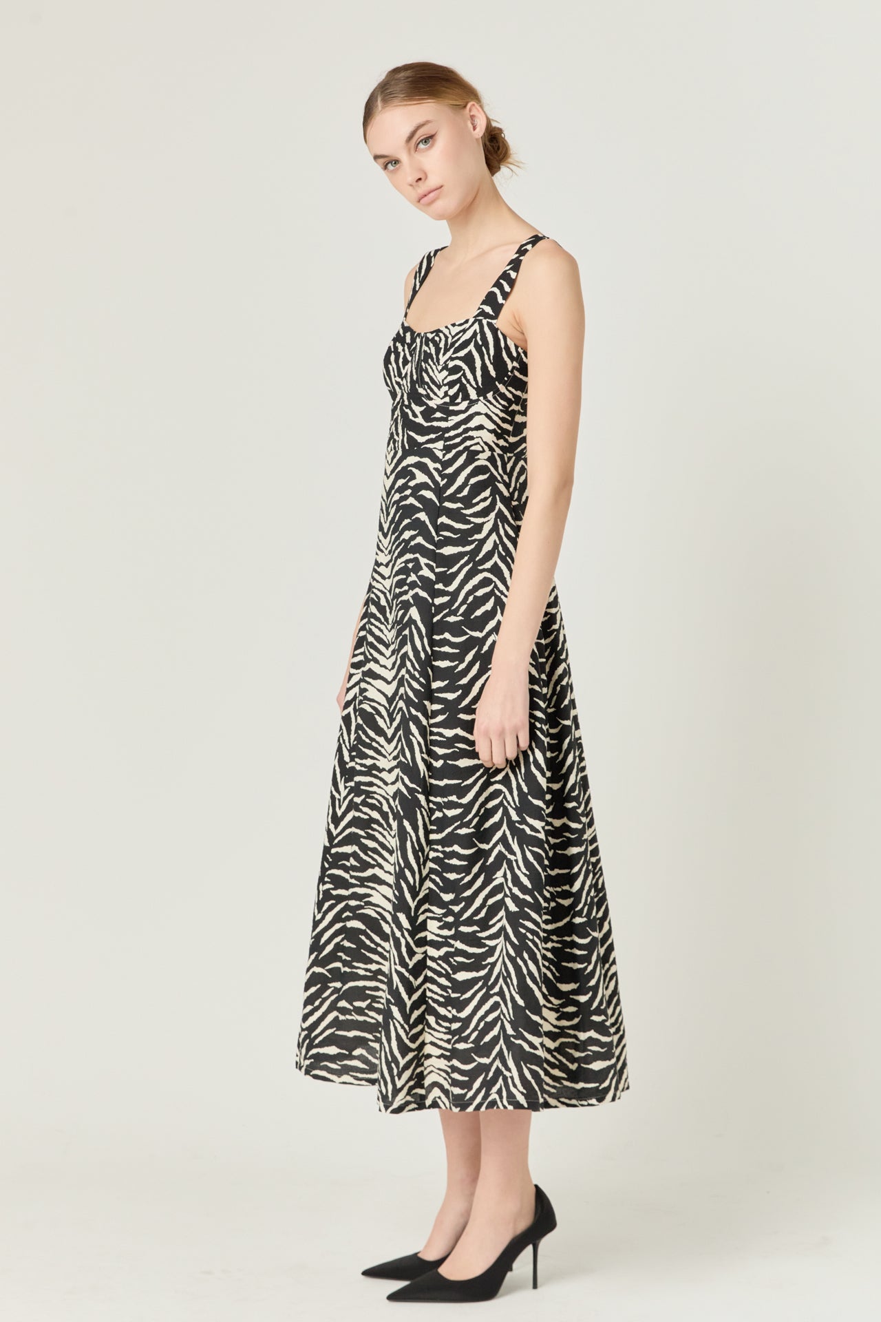 ENDLESS ROSE - Animal Tiger Print Maxi Dress - DRESSES available at Objectrare