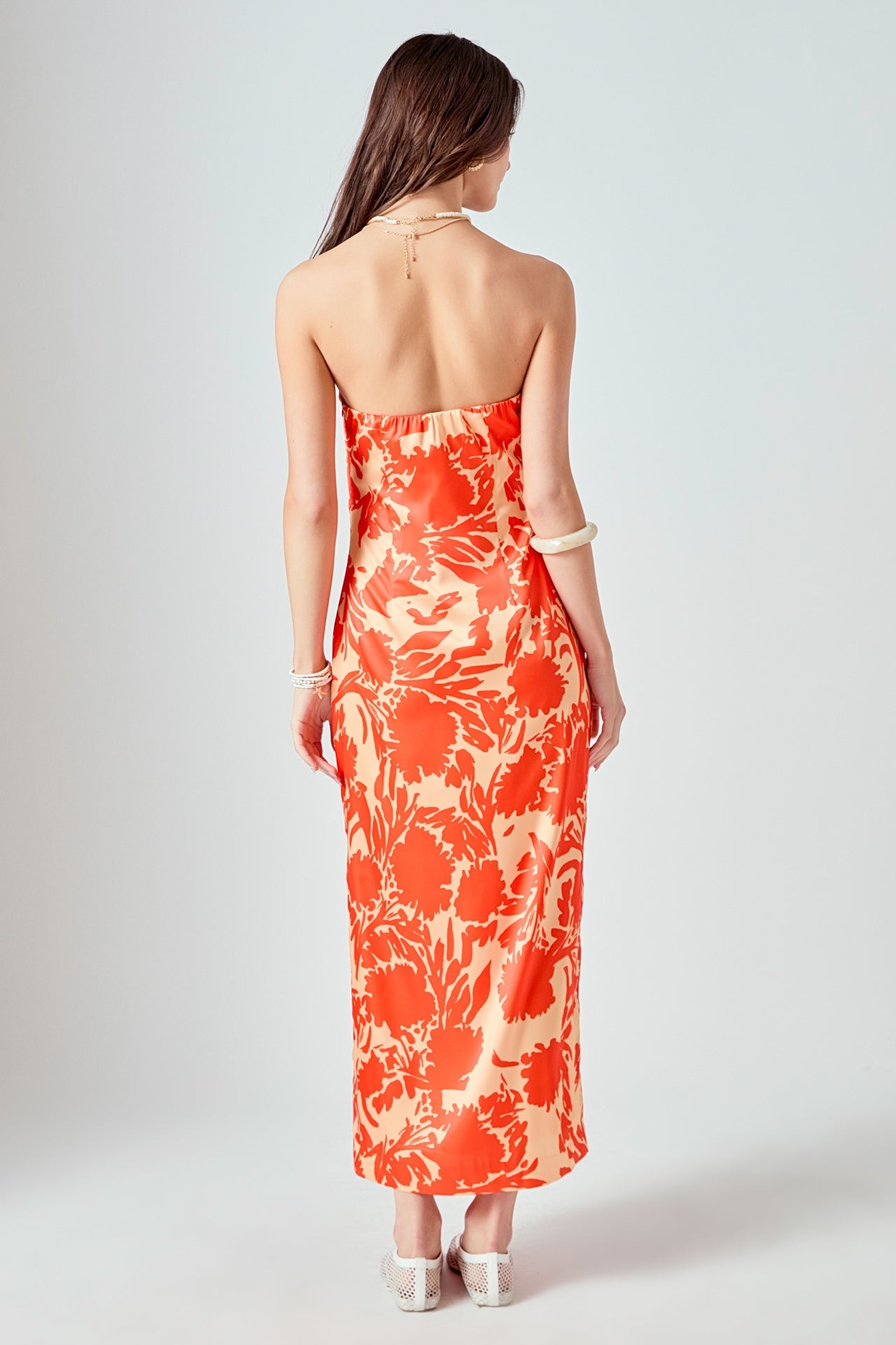 ENDLESS ROSE - Strapless Print Maxi Dress - DRESSES available at Objectrare