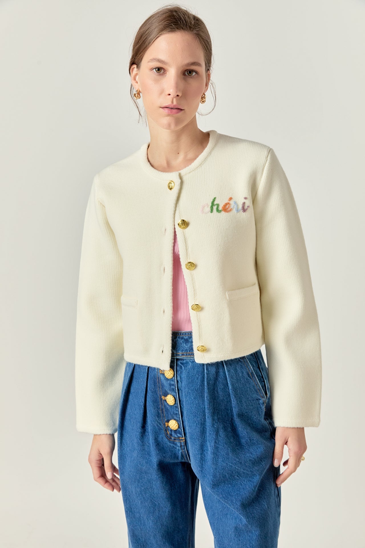ENDLESS ROSE - Cheri Beaded Cardigan - SWEATERS & KNITS available at Objectrare