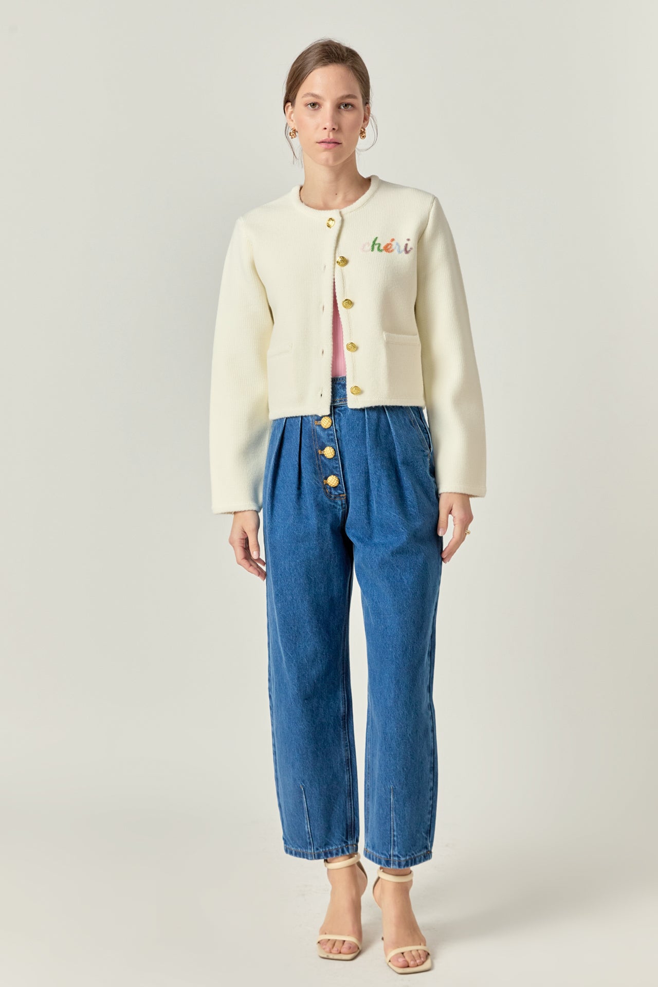 ENDLESS ROSE - Cheri Beaded Cardigan - SWEATERS & KNITS available at Objectrare