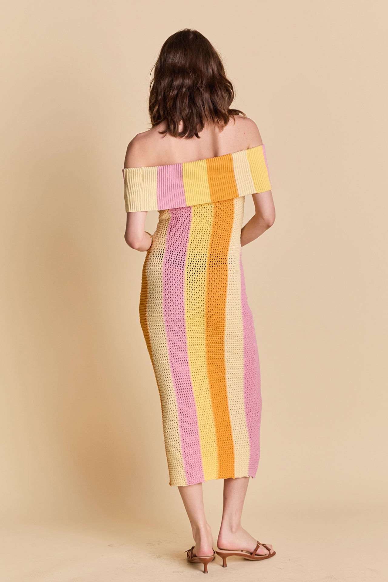 ENDLESS ROSE - Off Shoulder Sleeveless Midi Dress - DRESSES available at Objectrare