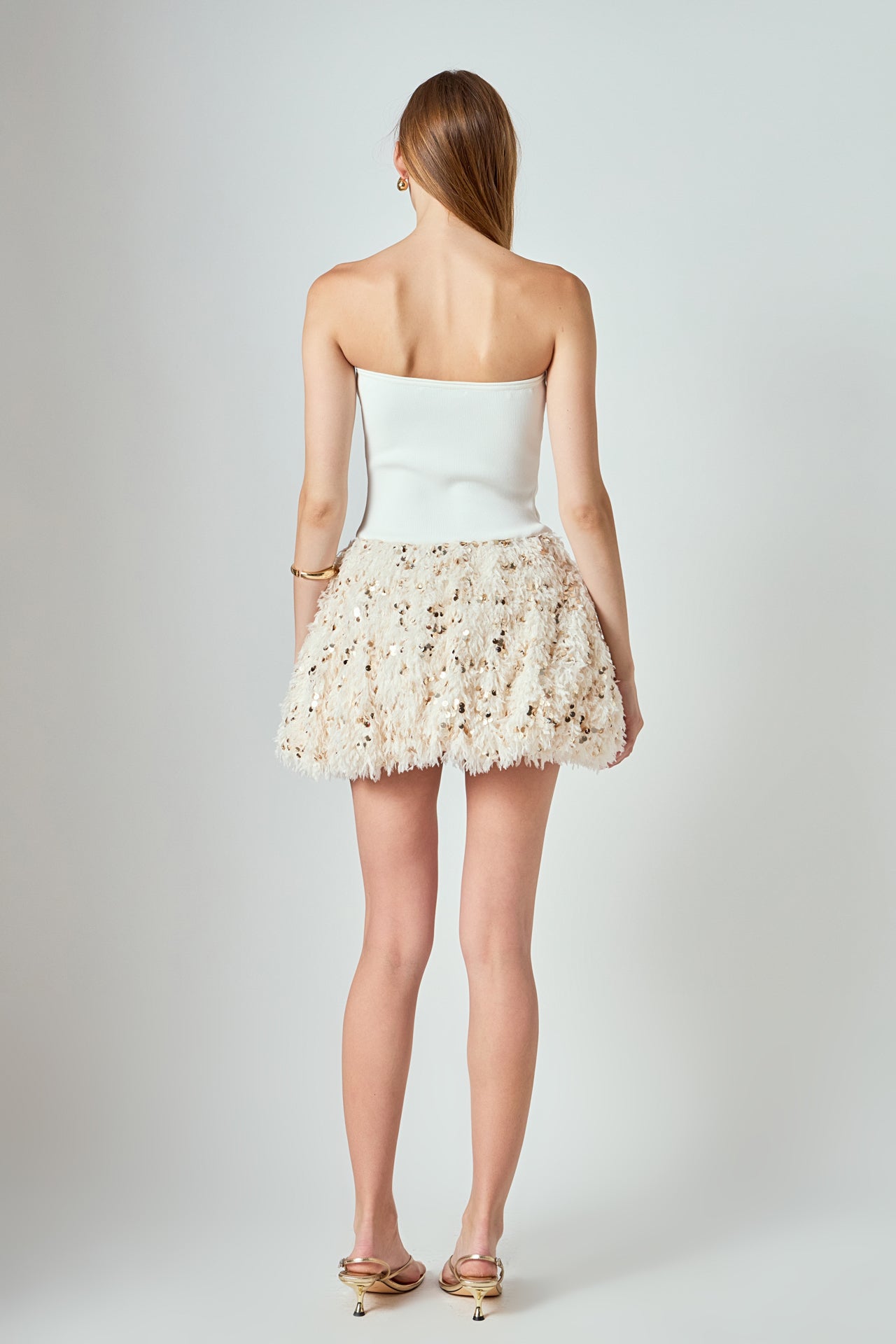 ENDLESS ROSE - Feather Blouson Mini dress - DRESSES available at Objectrare