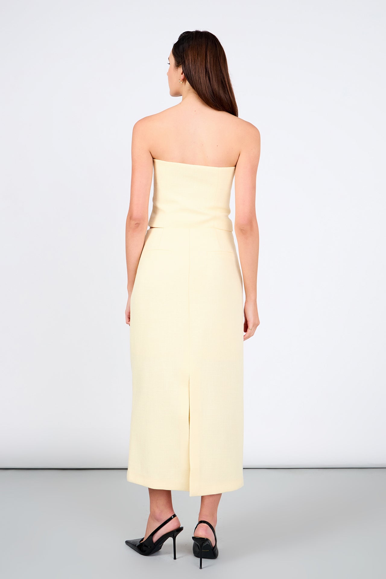 ENDLESS ROSE - Tweed Strapless Top - TOPS available at Objectrare